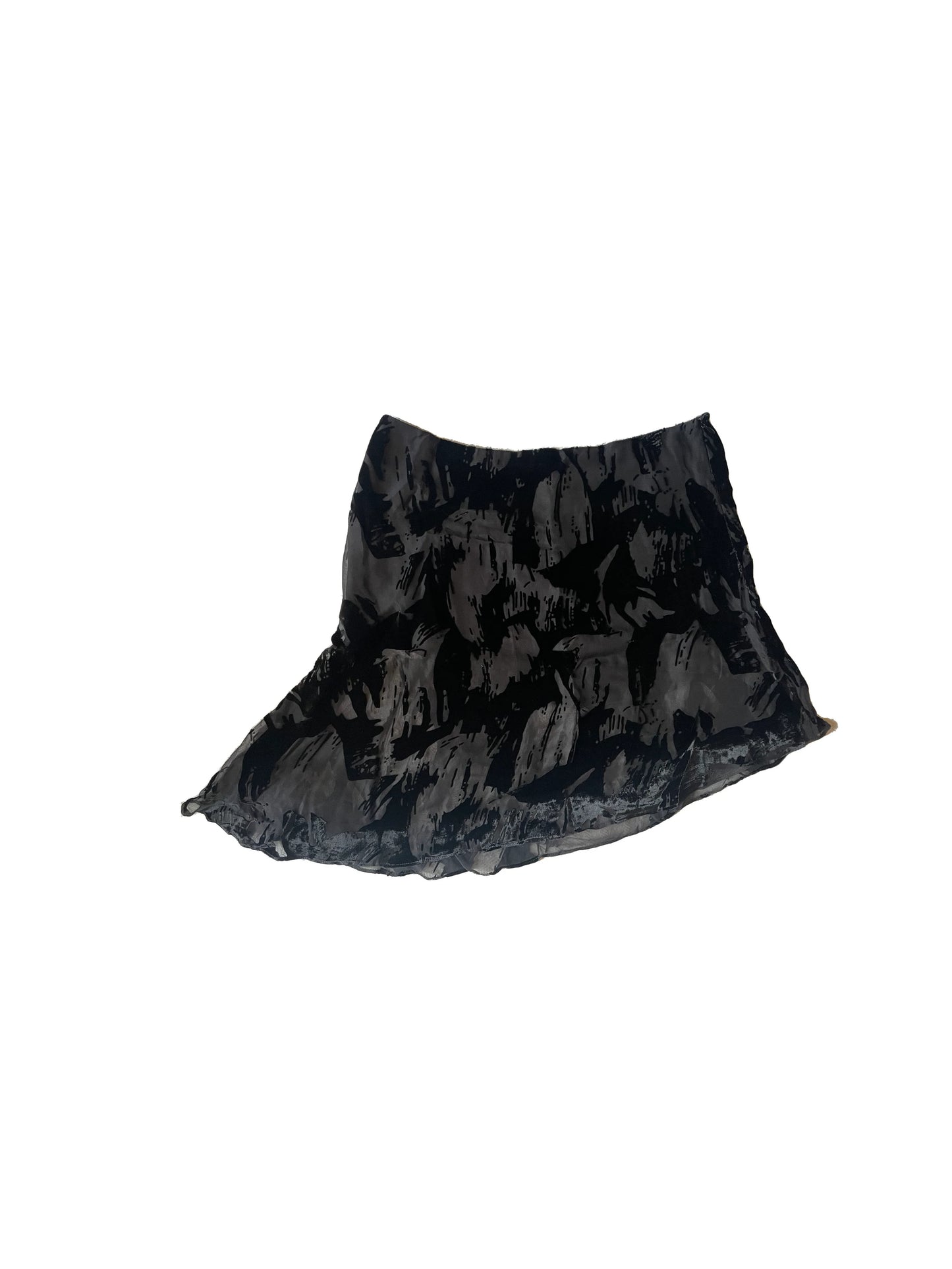 Asymmetrical Devore Skirt