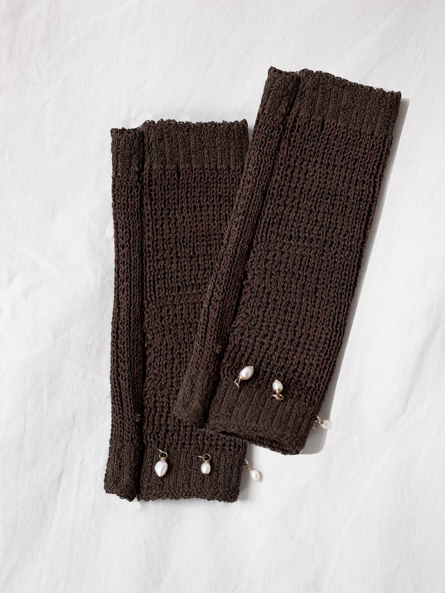 Pearl embellished handwarmers