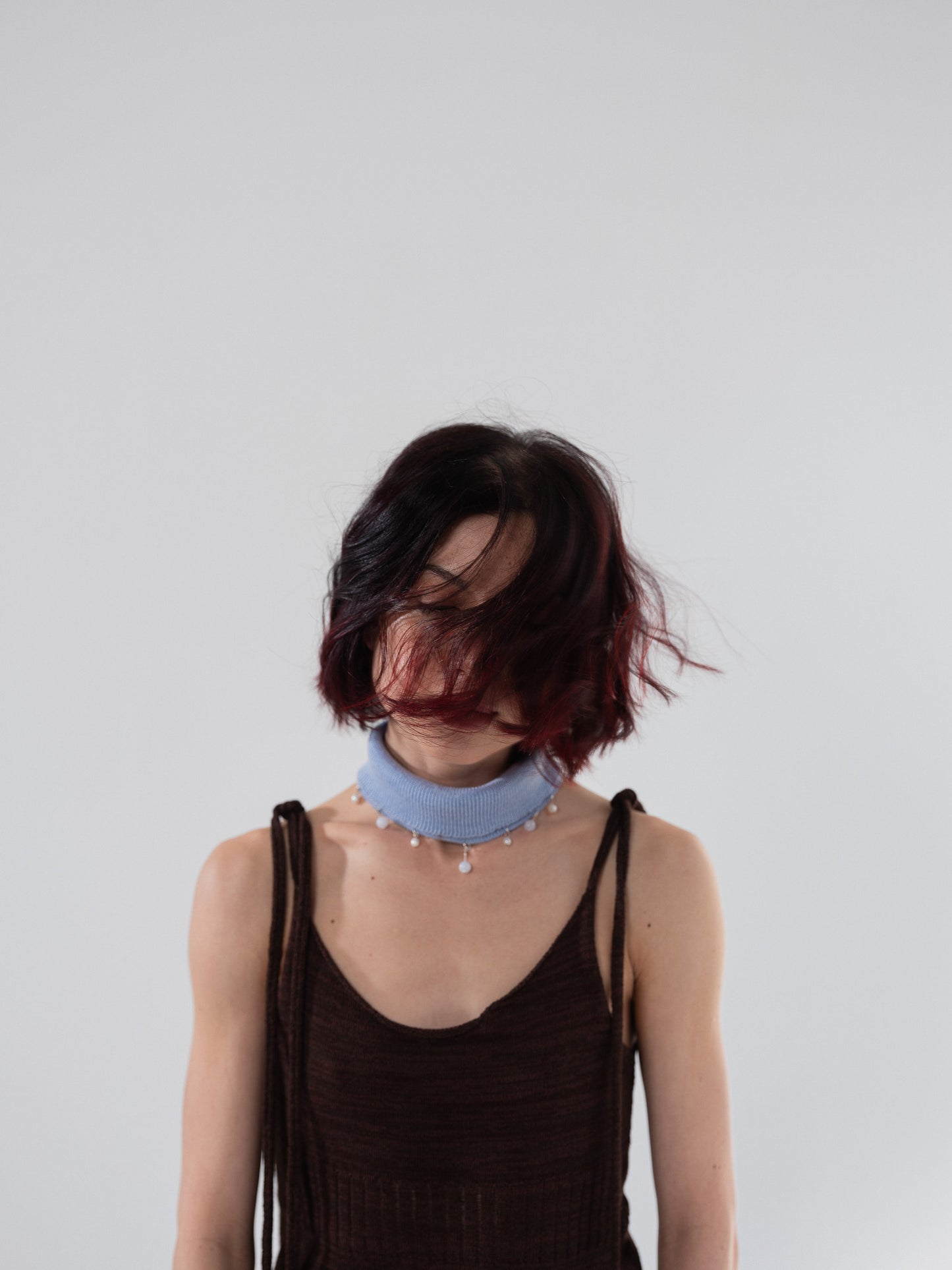Pearl embellished neckwarmer