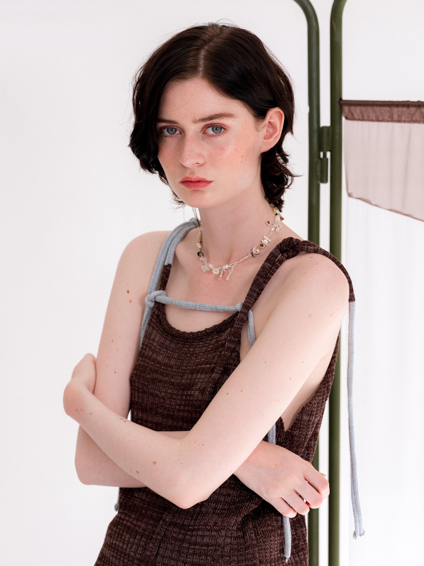 Hand-knitted rope top