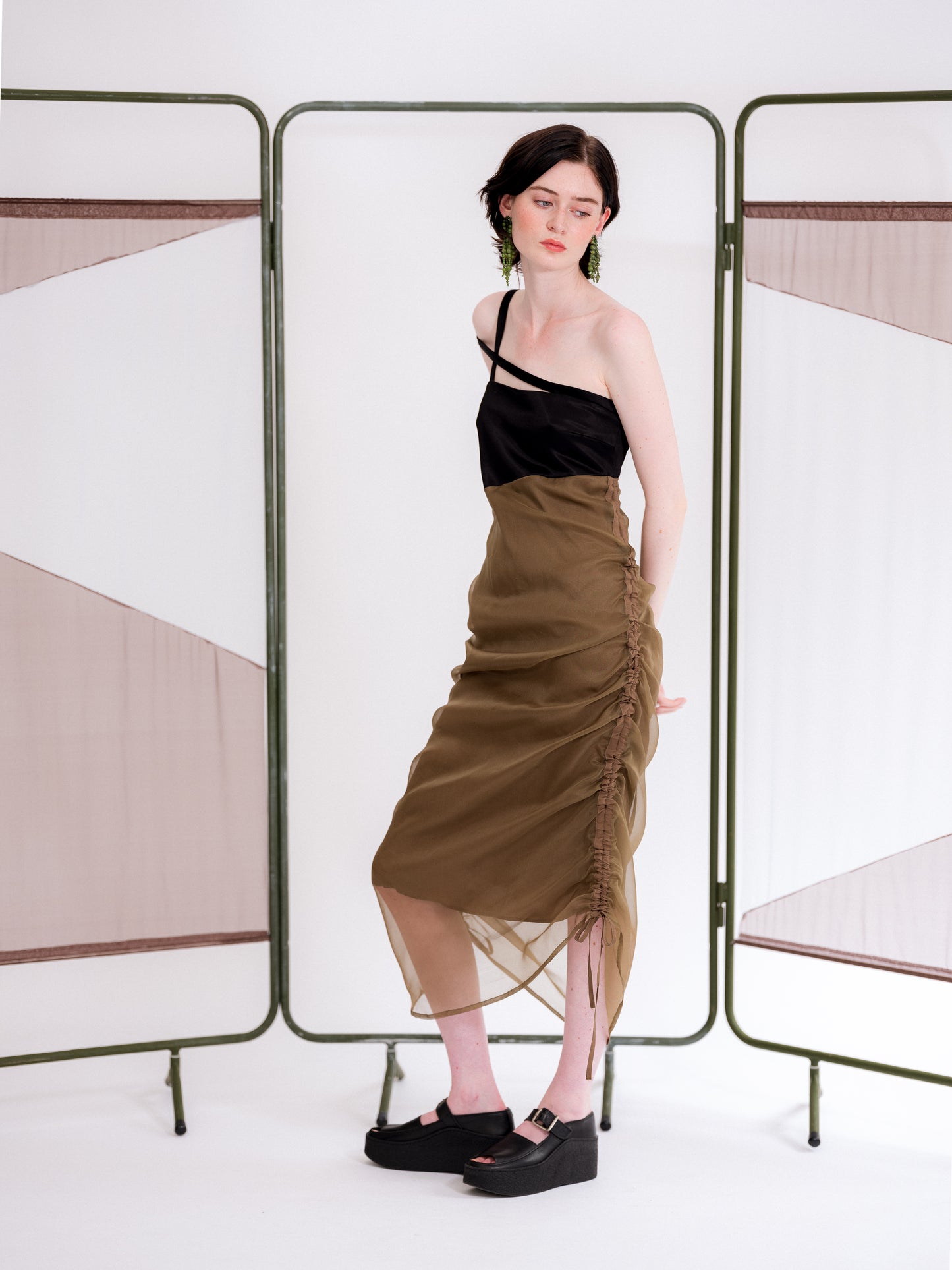 Ruched detail dress