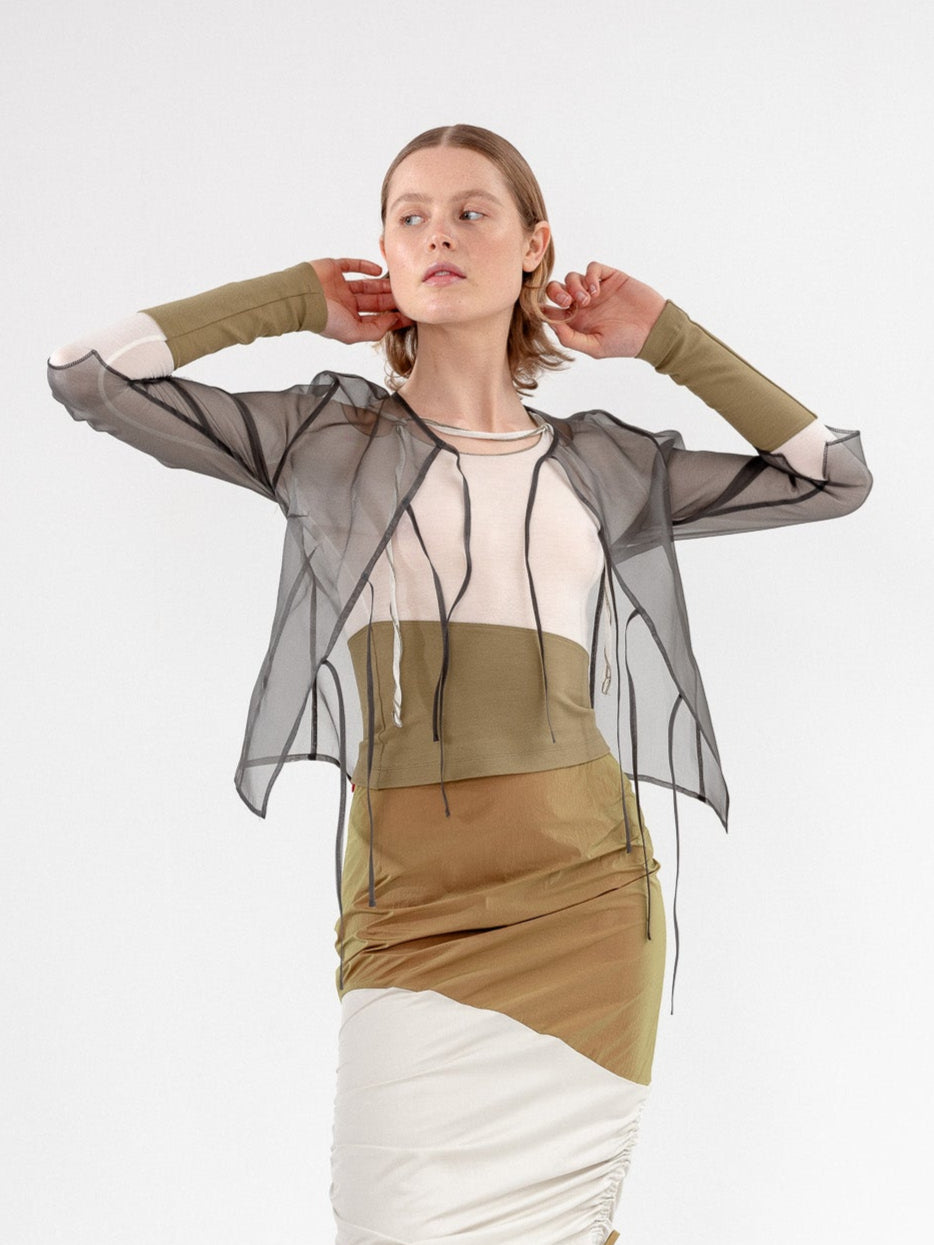 Lucid Silk Tie Blouse