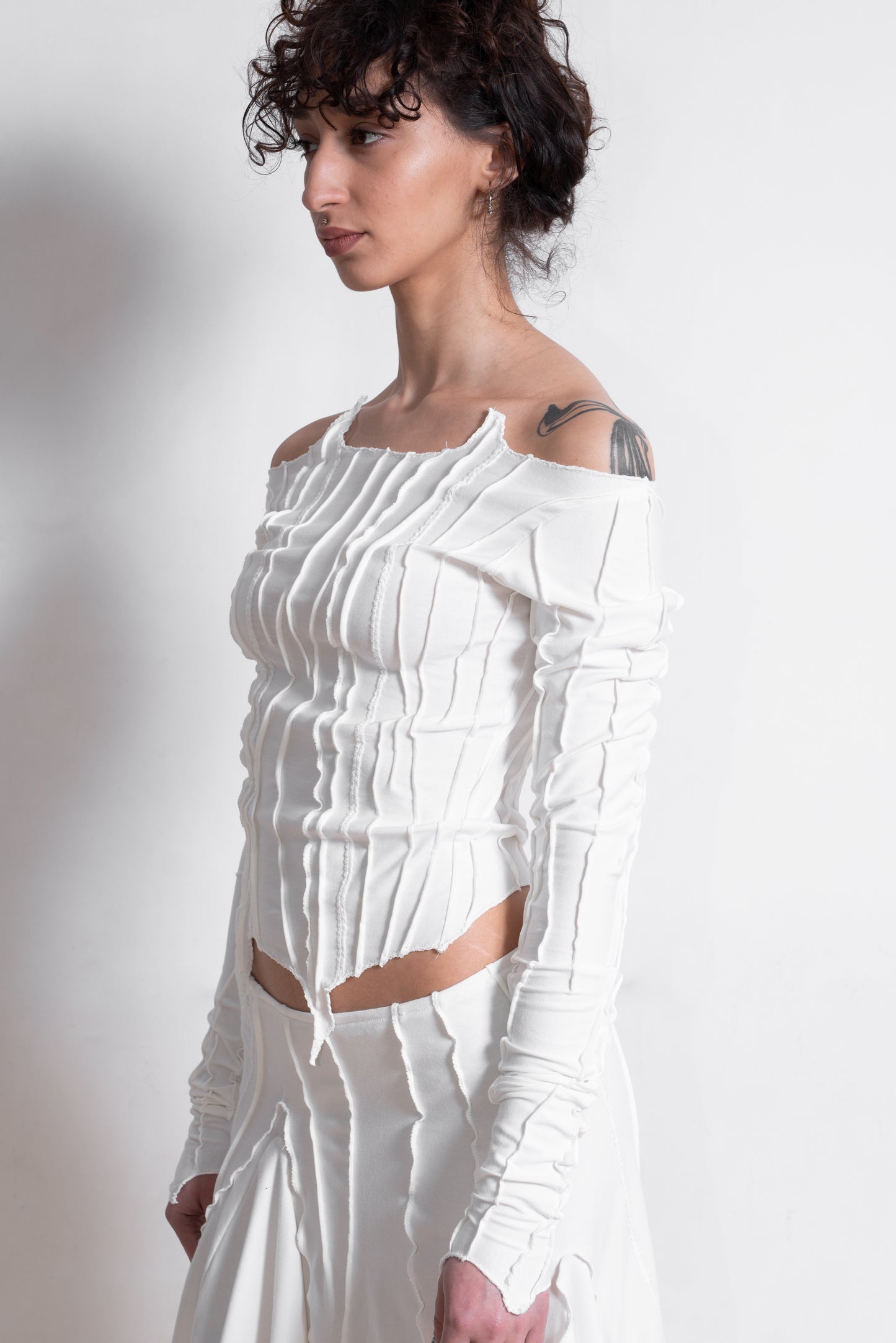 Scraps Bandage Long Sleeve Top