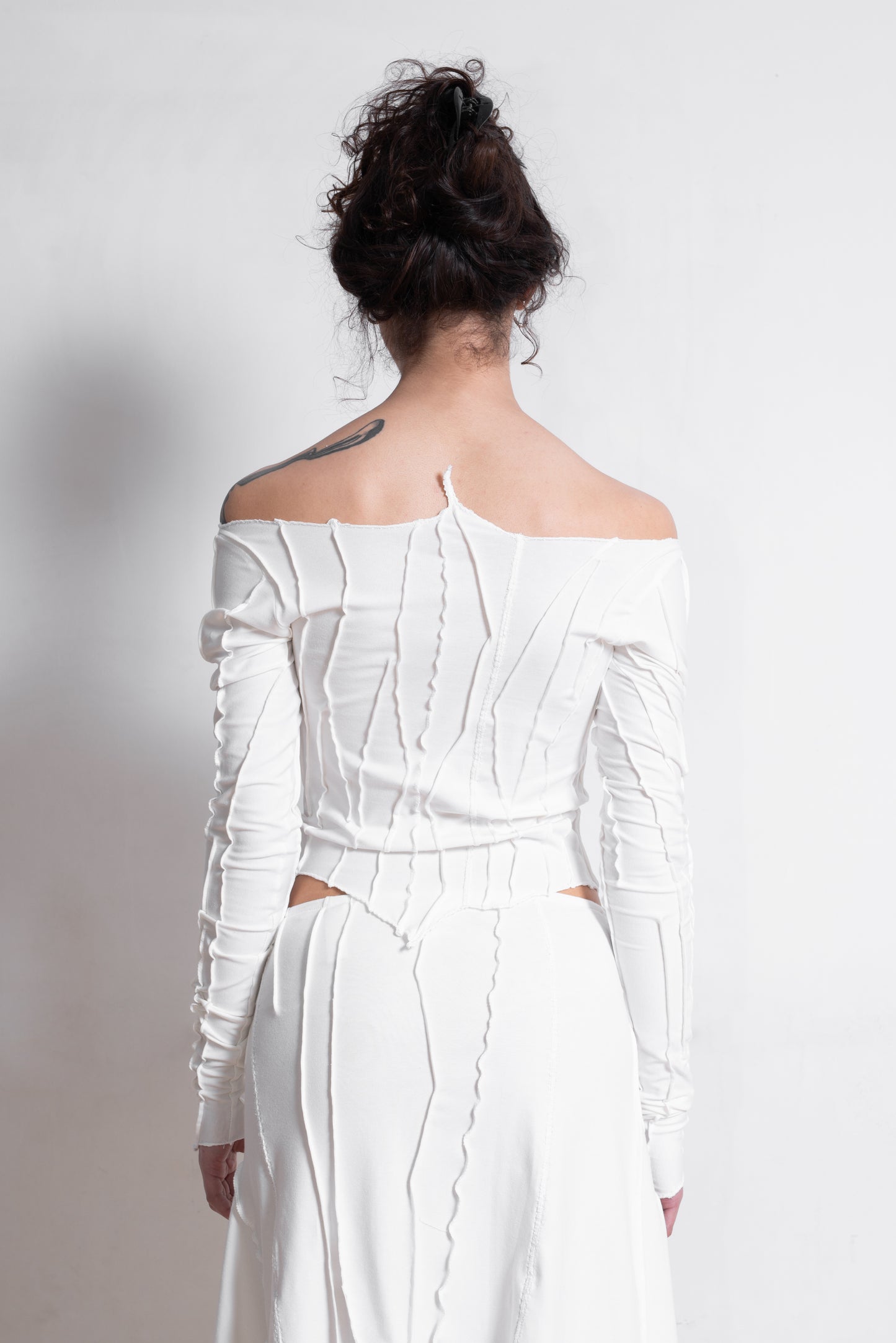 Scraps Bandage Long Sleeve Top