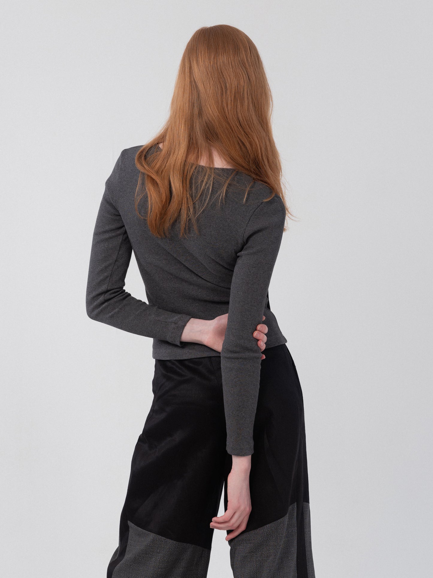 Linea rope top - charcoal