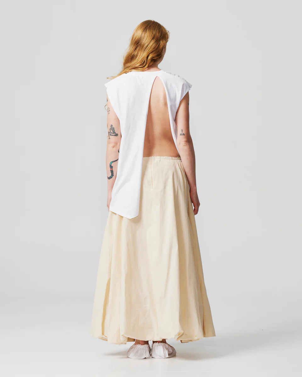 Asymmetrical White T-shirt