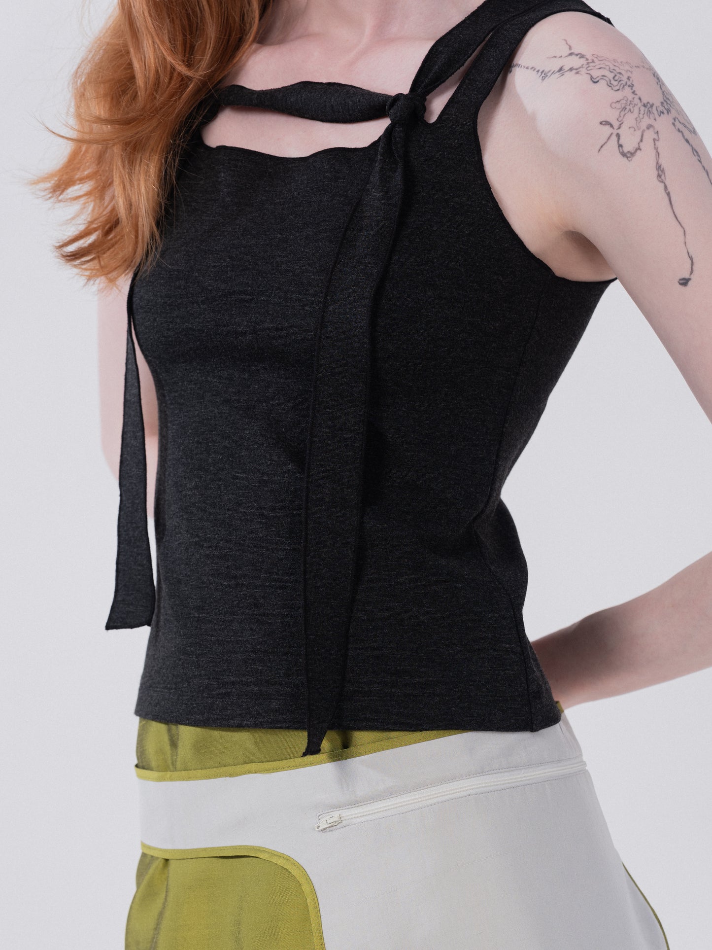 Linea Rope Vest Charcoal