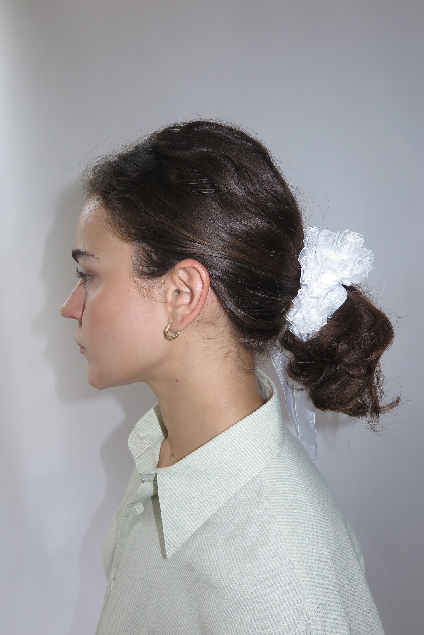 Moon Pleated Ruffle Scrunchie