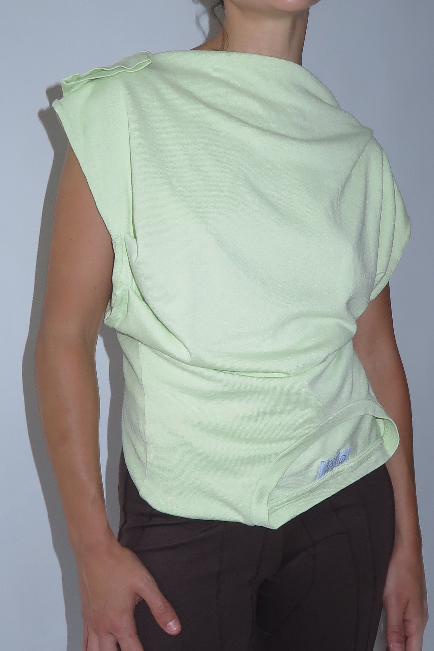 Long Sleeve Drape Tee Wasabi
