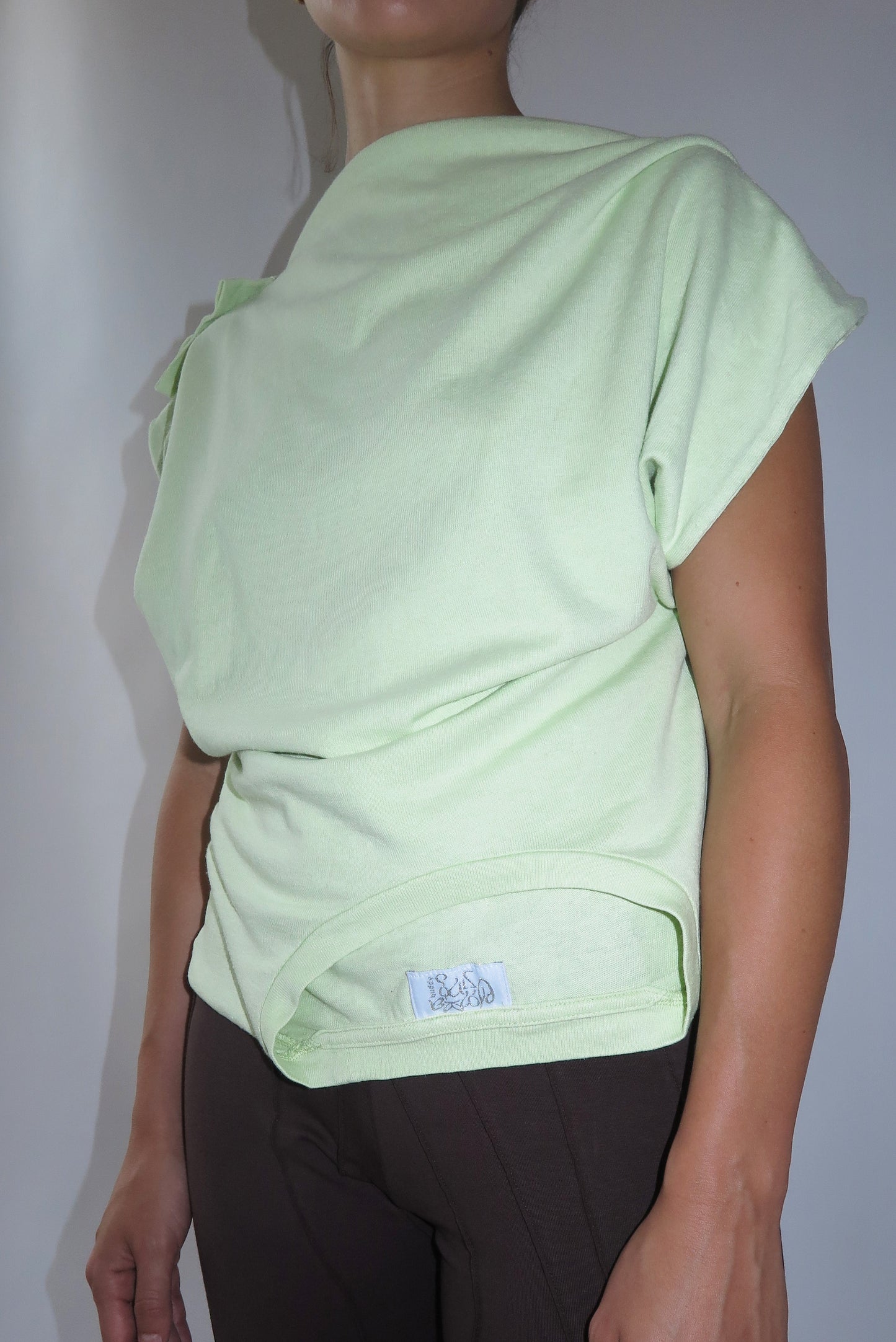 Long Sleeve Drape Tee Wasabi