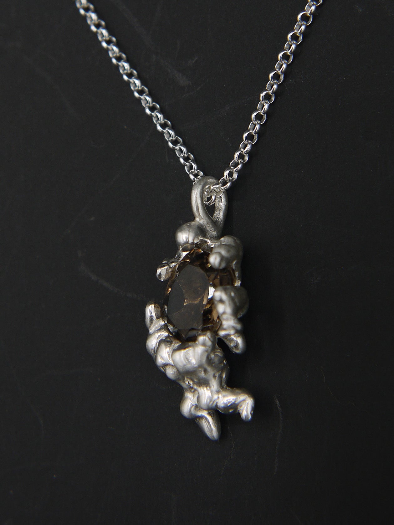 Dragged Necklace Smokey Quartz