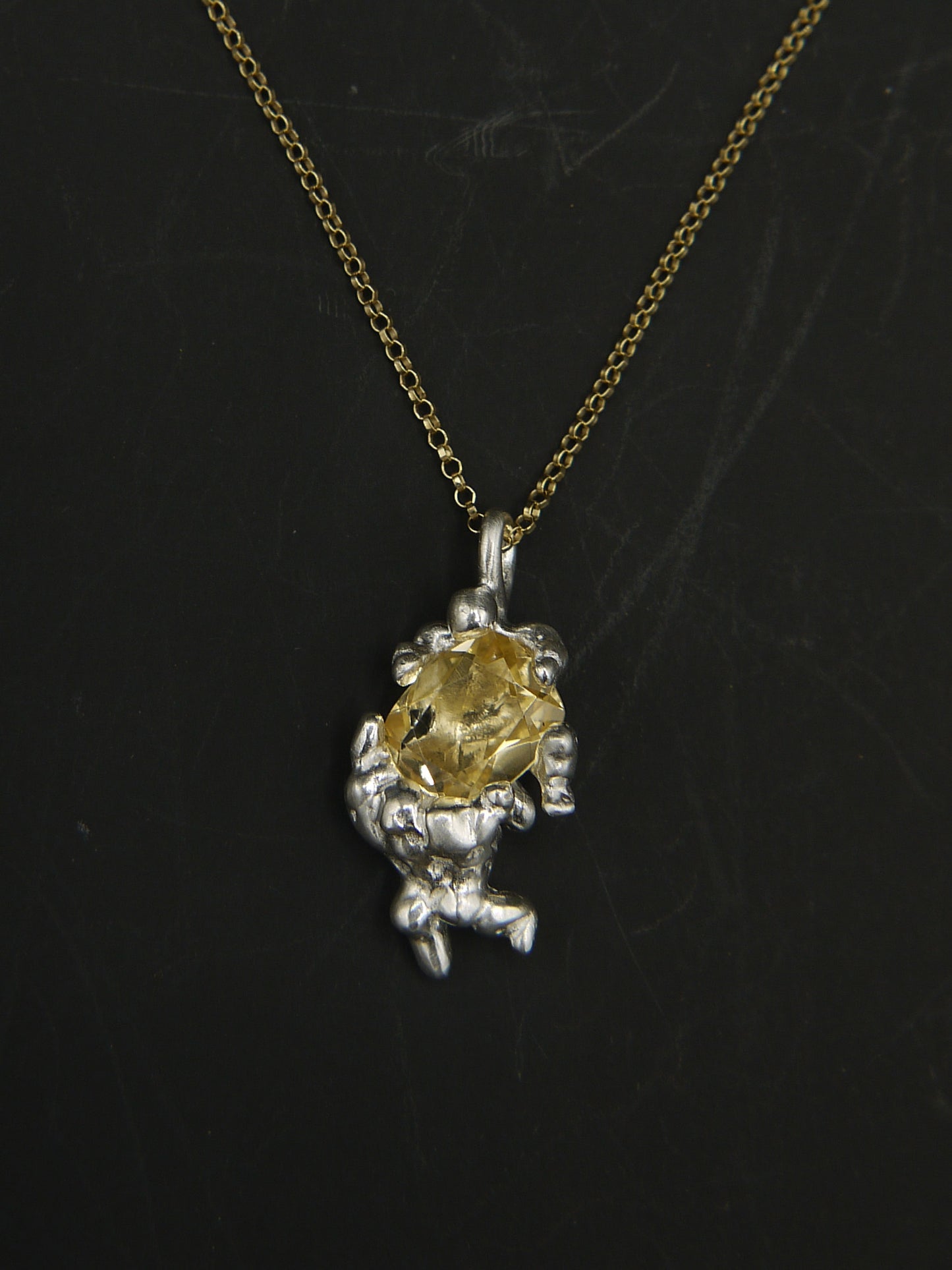 Dragged Necklace Citrine