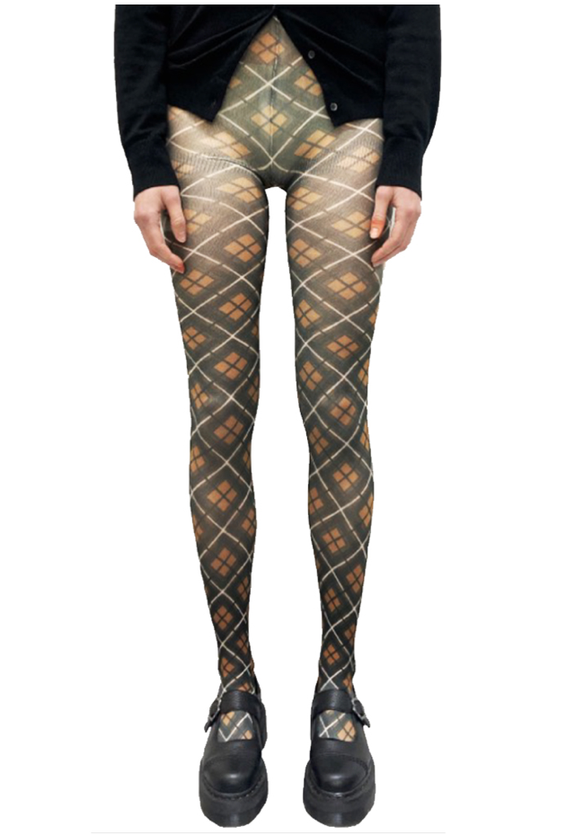 Brown Tartan Tights