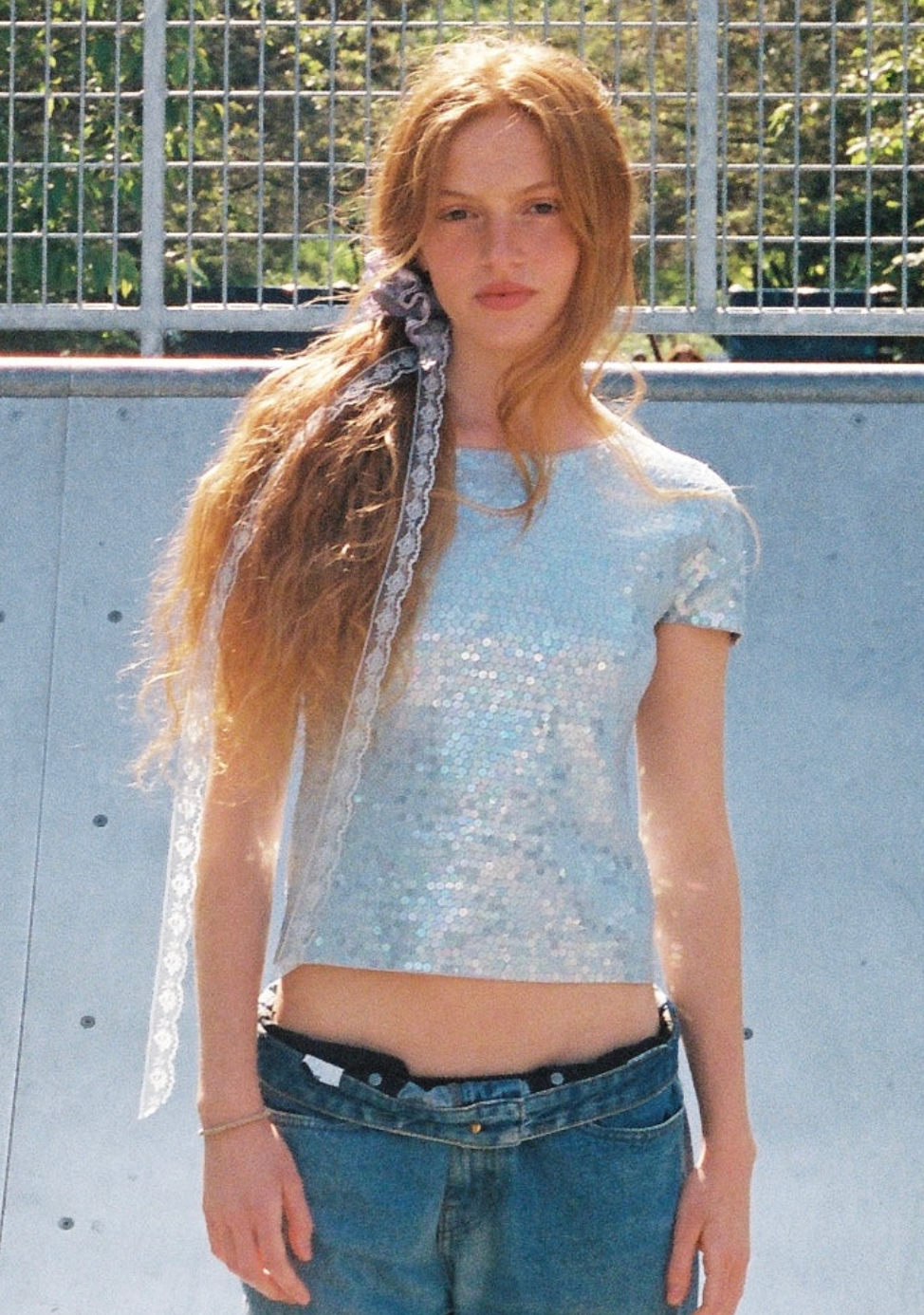 Lilac Lace Scrunchie