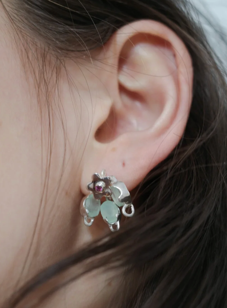 Jade Cluster Earrings