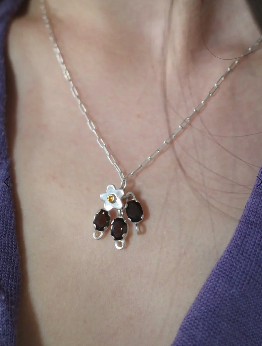 Smokey Cluster Necklace