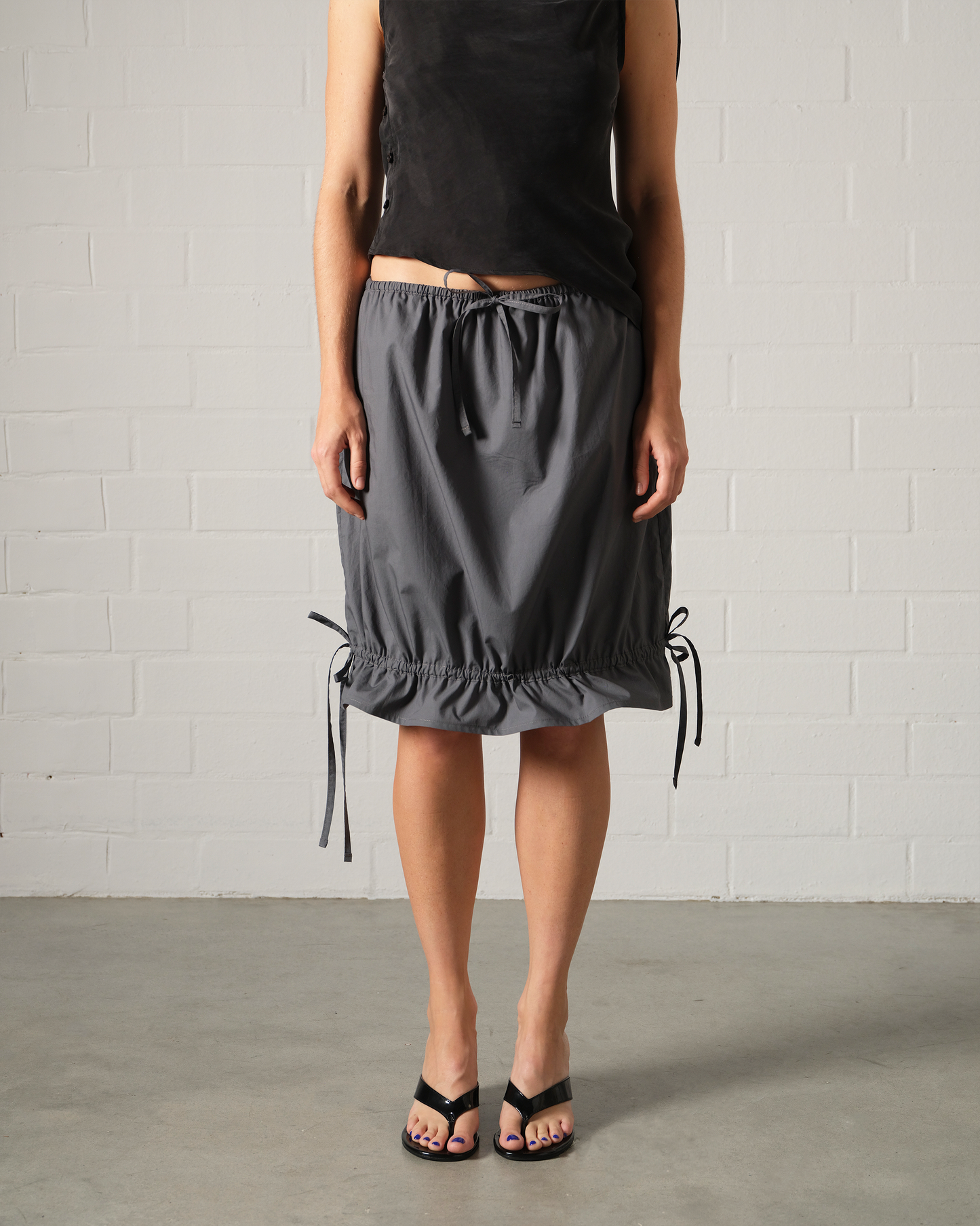 ruched bubble skirt