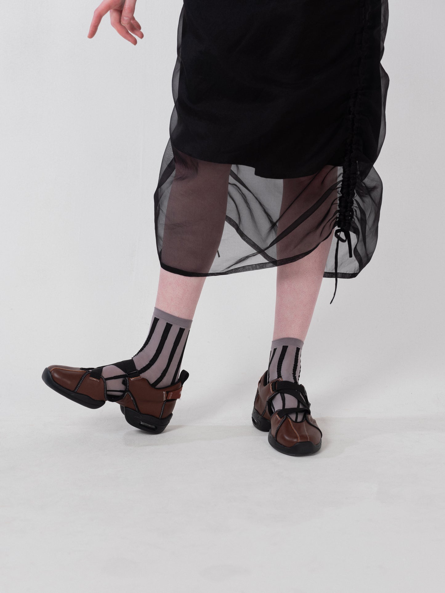 Rushed detail dress - black