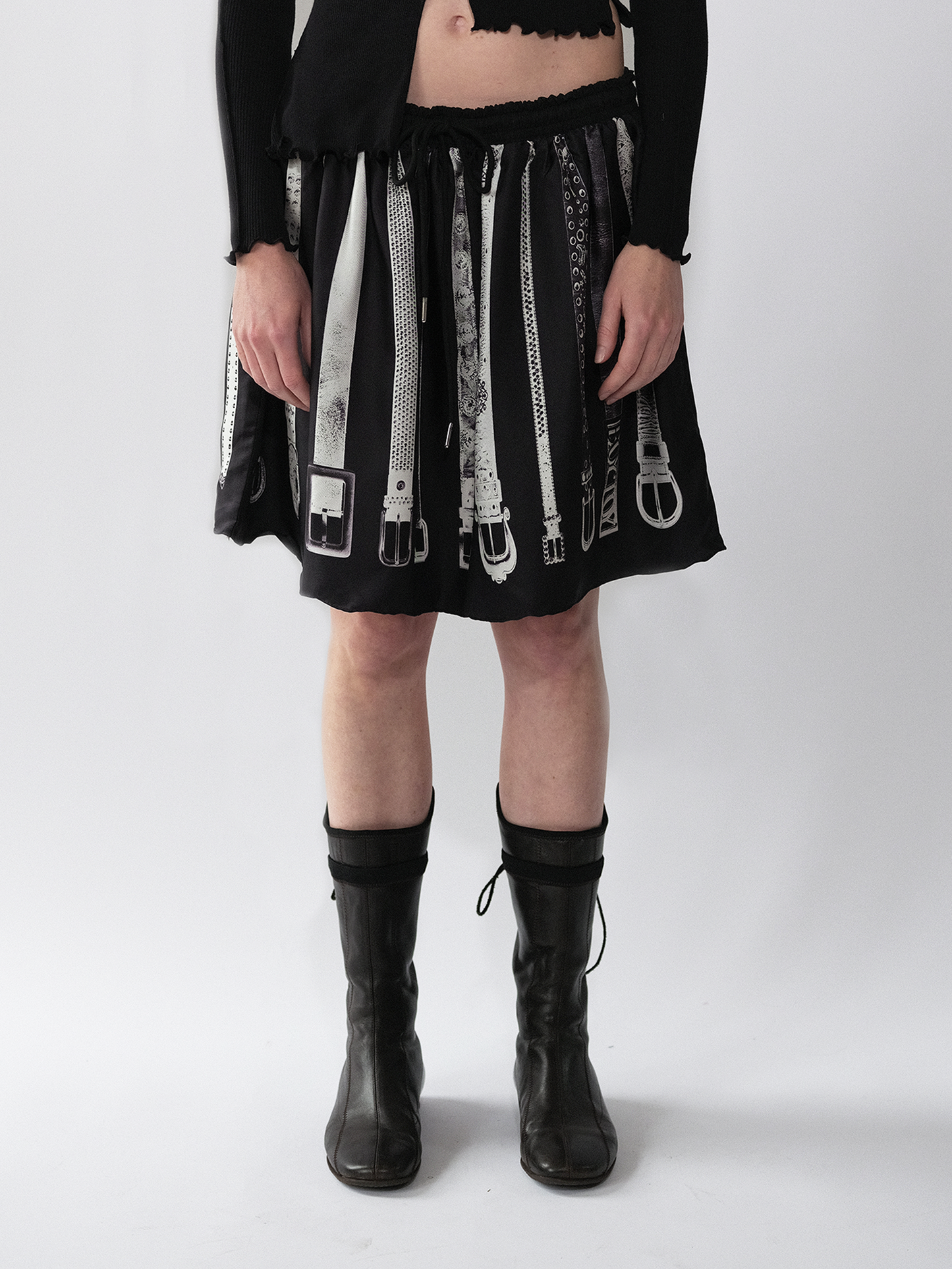 Belt Collector Short Scarf Skirt