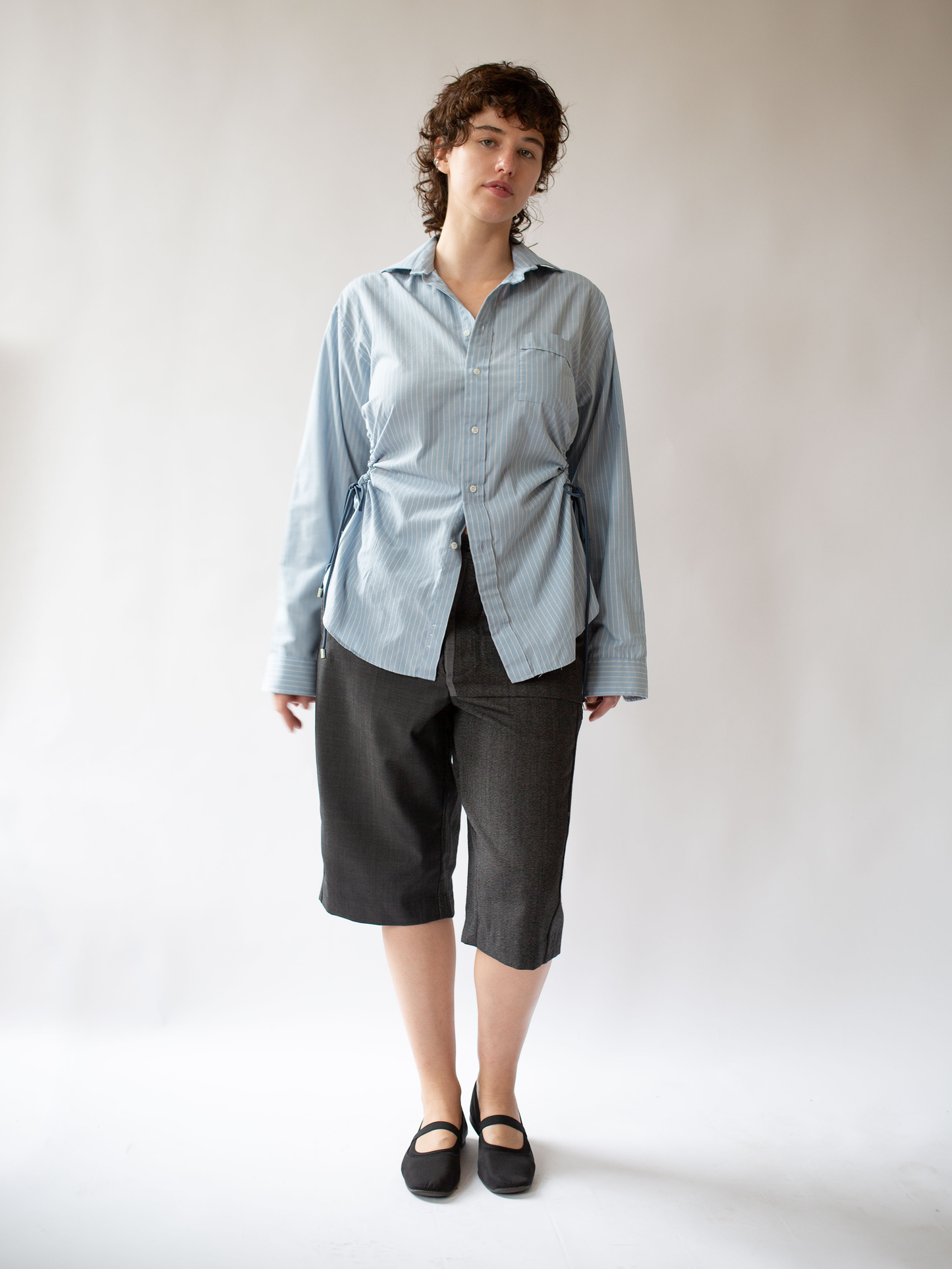Blue Stripe Cinch Shirt