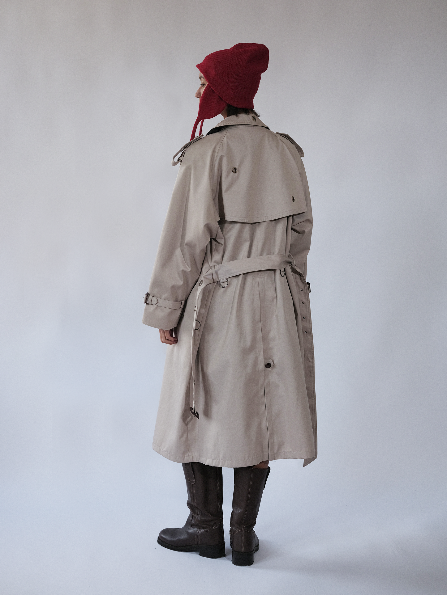 Celosia Beige Eyelet Trench