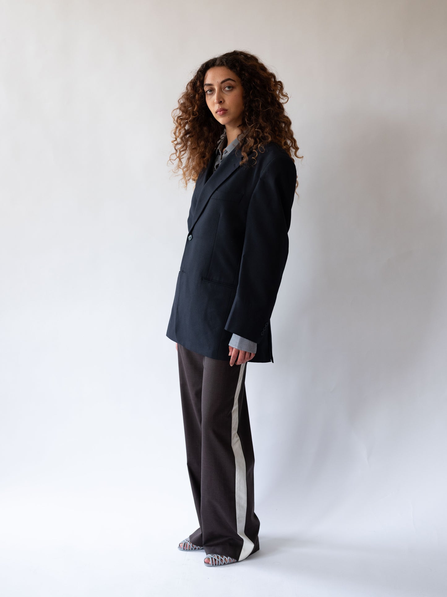 Navy Hardware Back Blazer