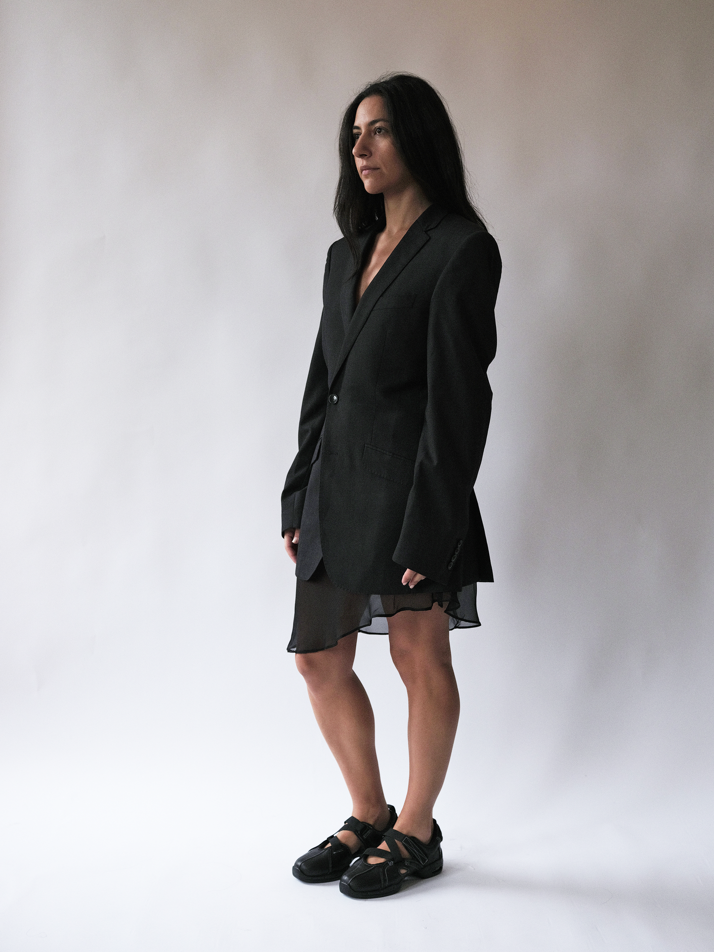 Dark back hardware blazer
