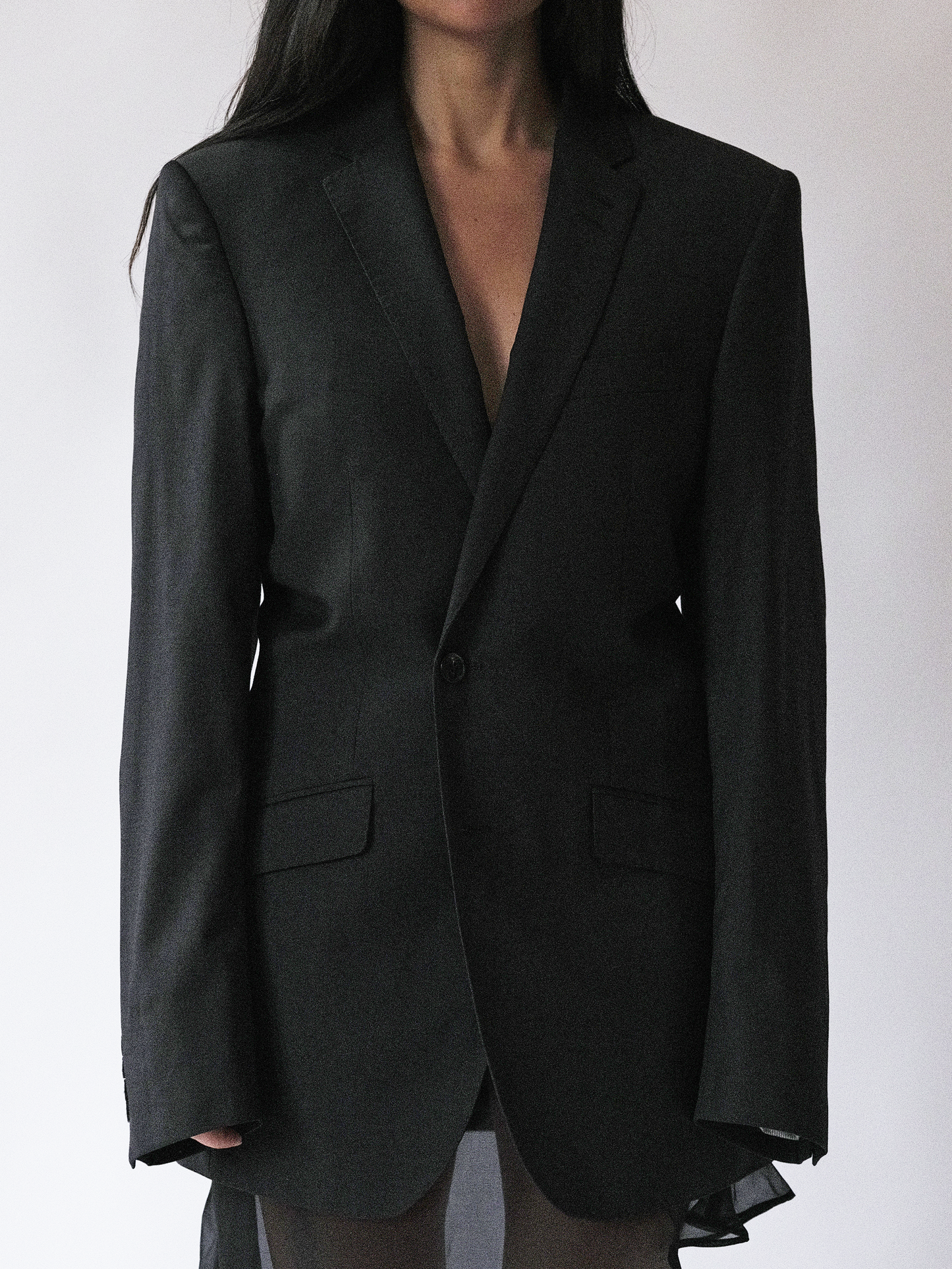 Dark back hardware blazer