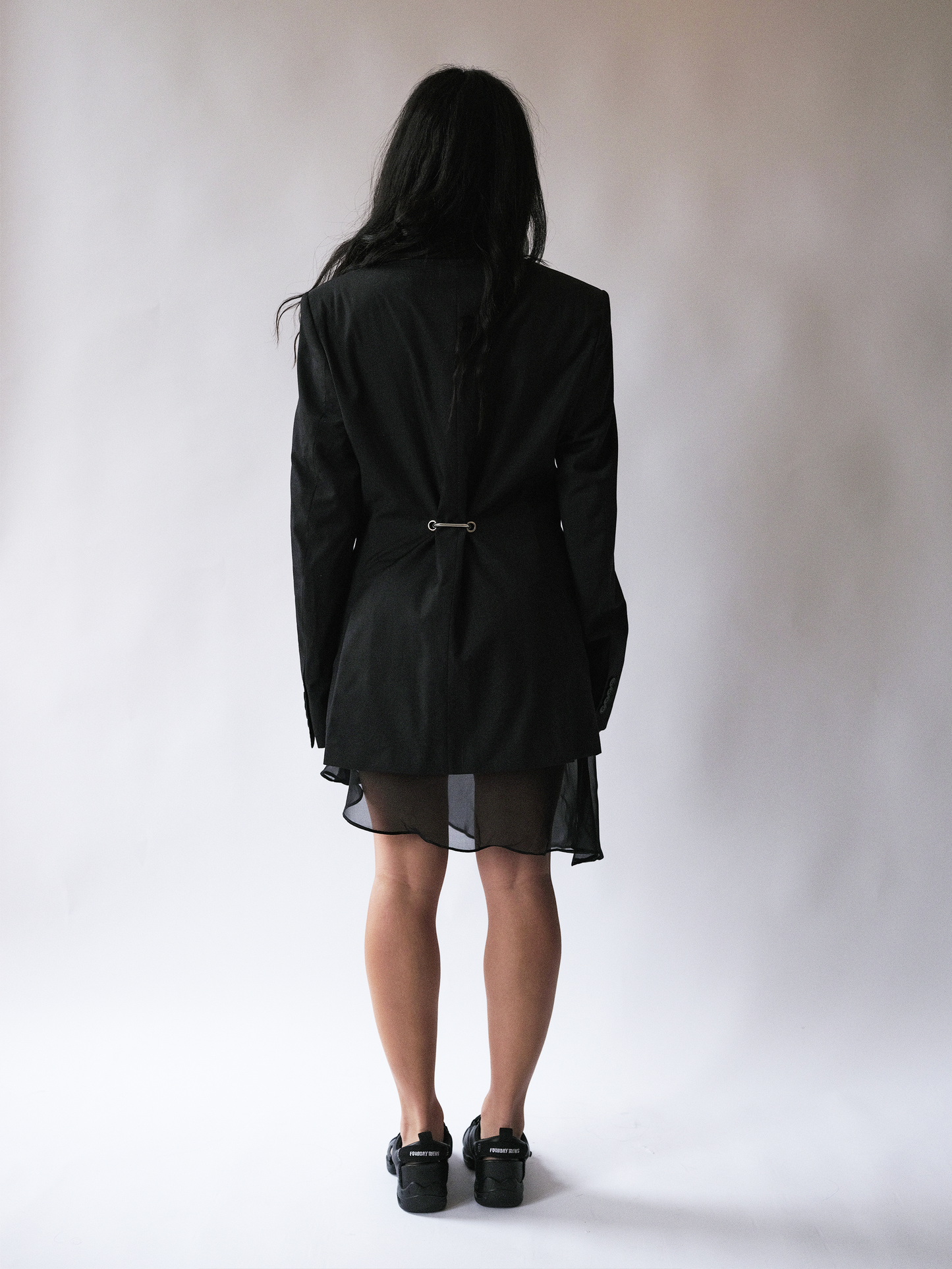 Dark back hardware blazer