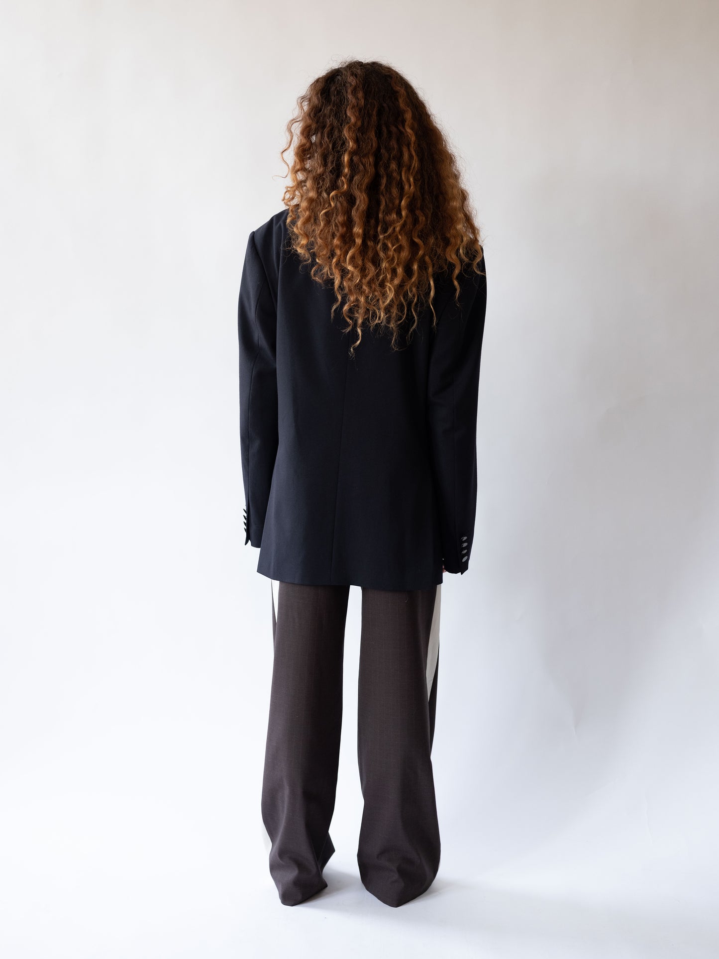 Dark Blue Hardware Front Blazer