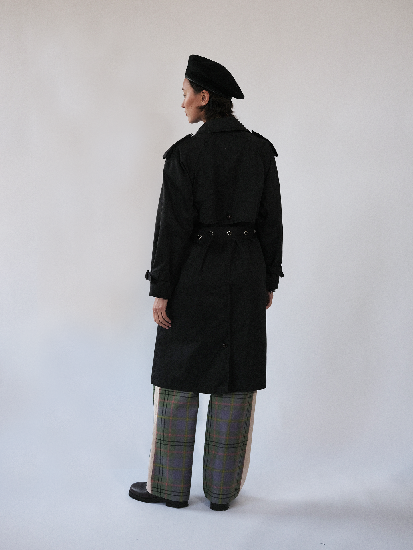 Celosia Dark Eyelit Belt Trench