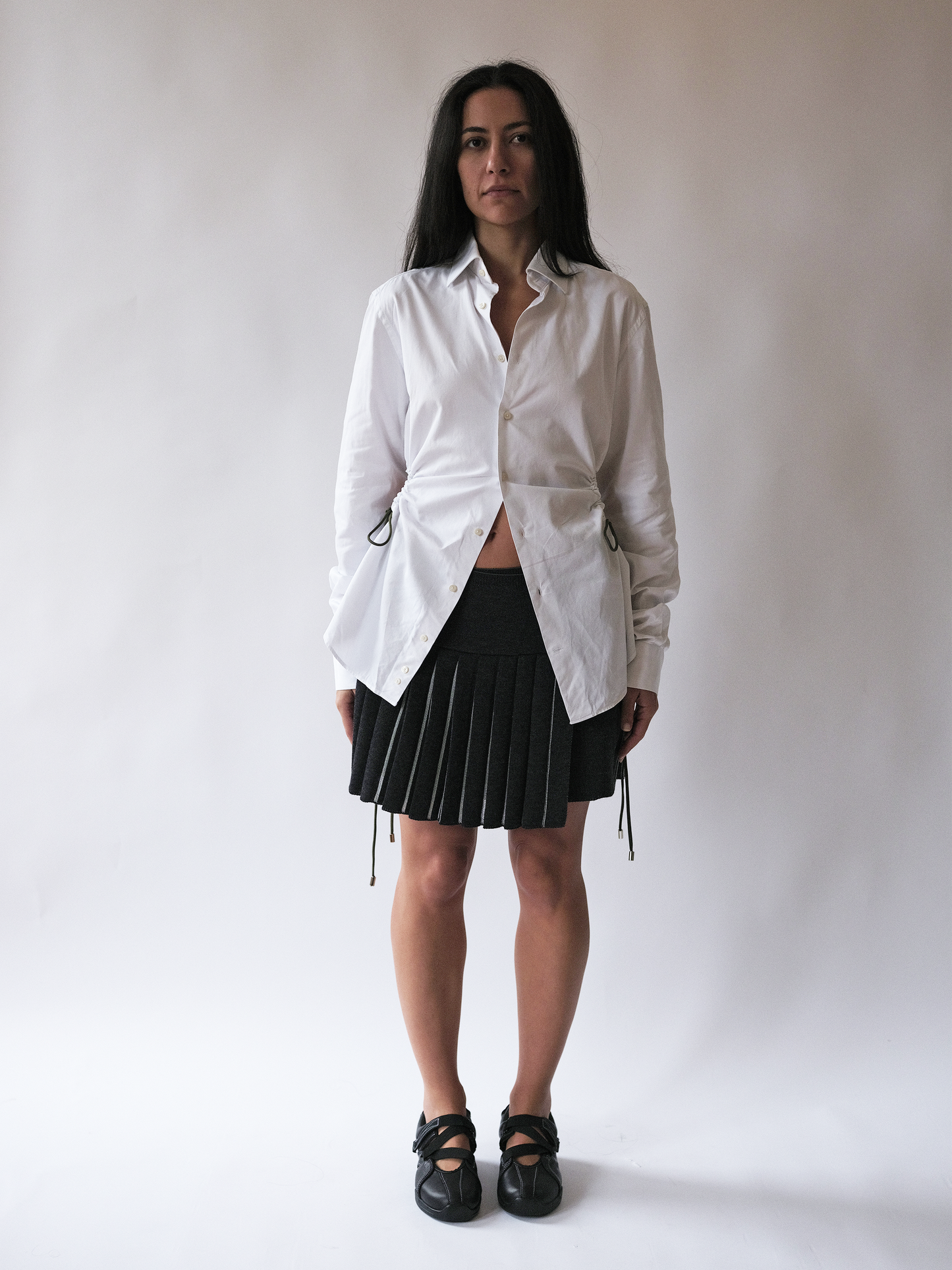 White Cinch Shirt