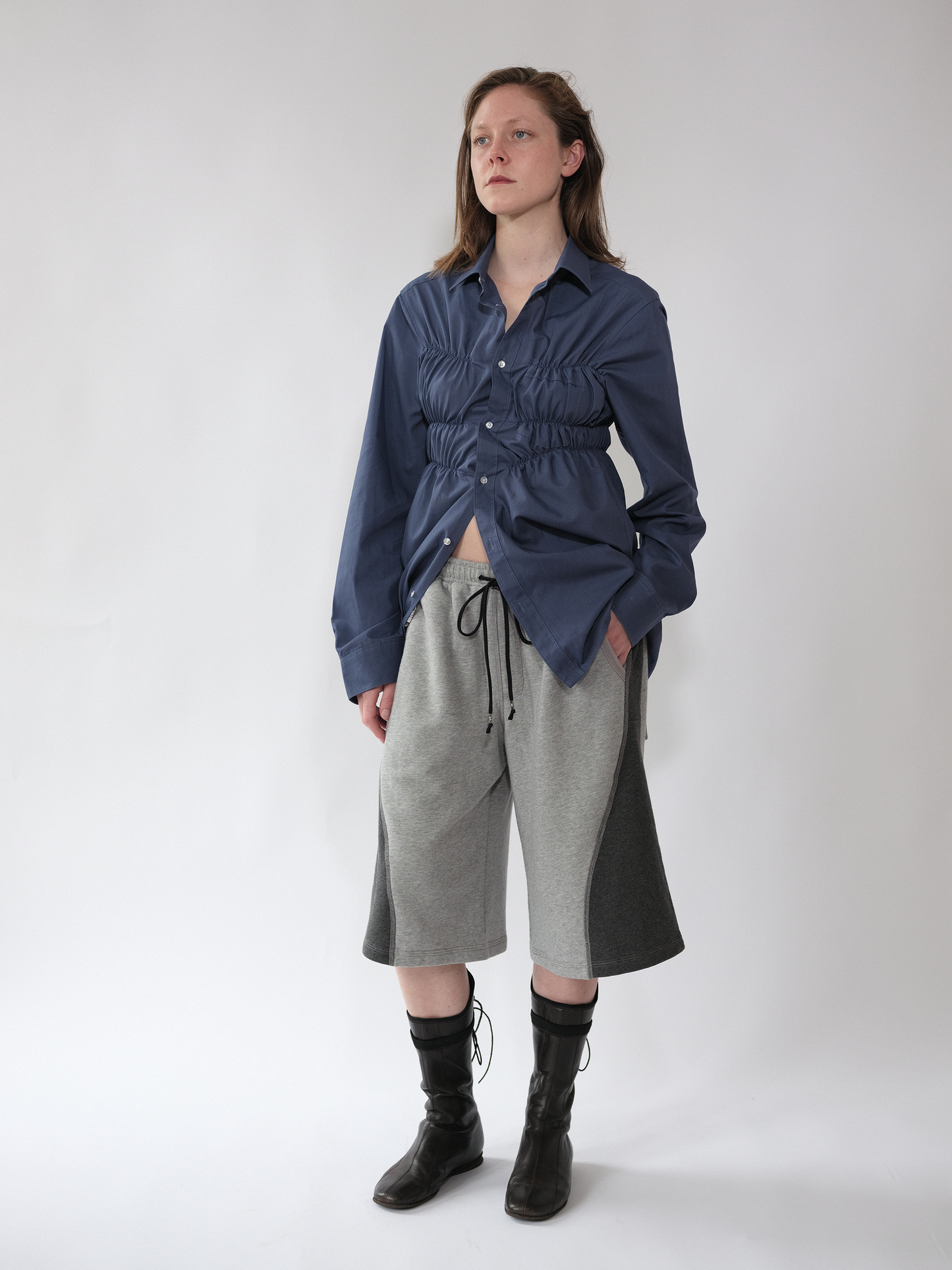 Blue Elastic Shirt