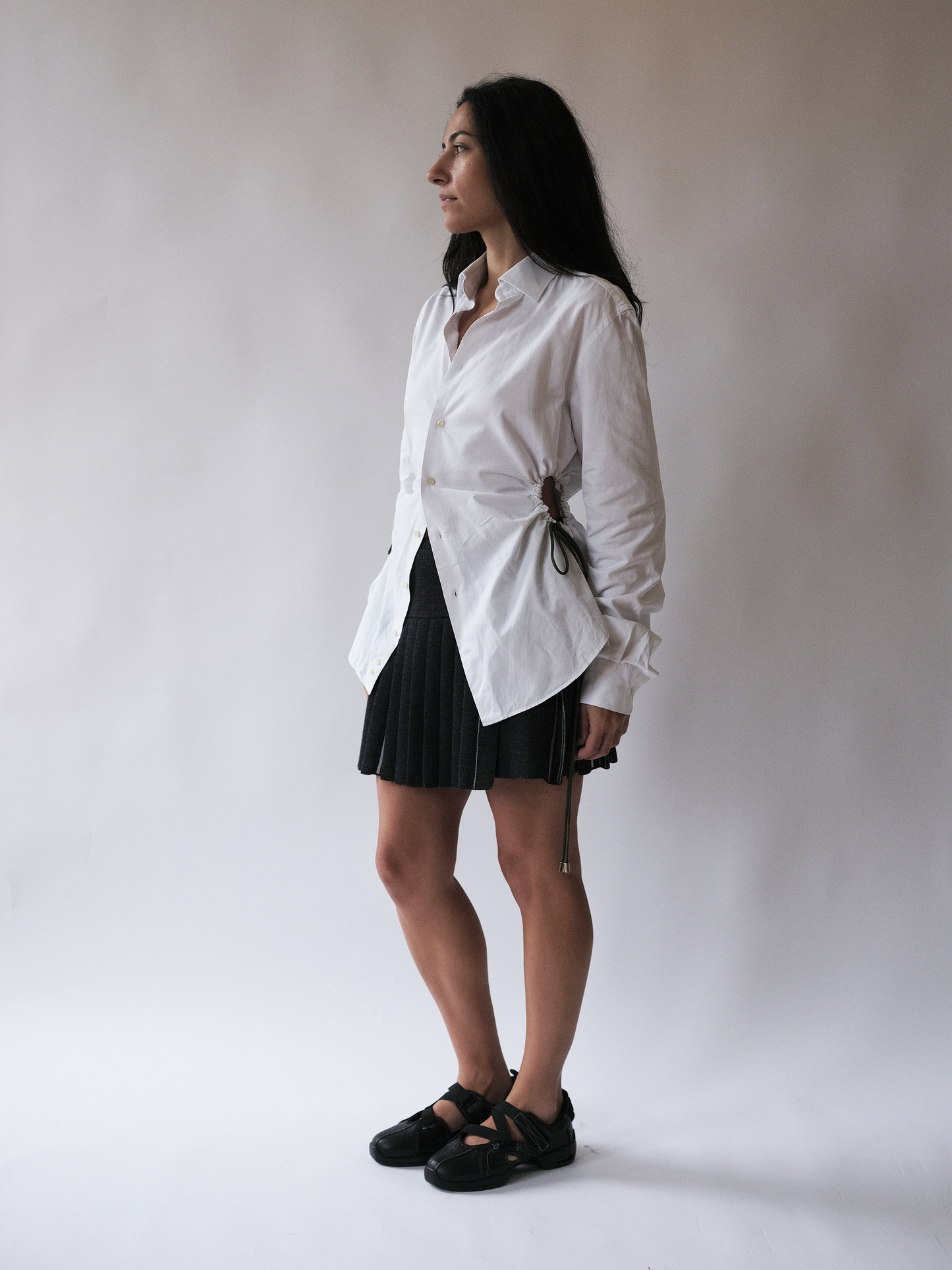 White Cinch Shirt