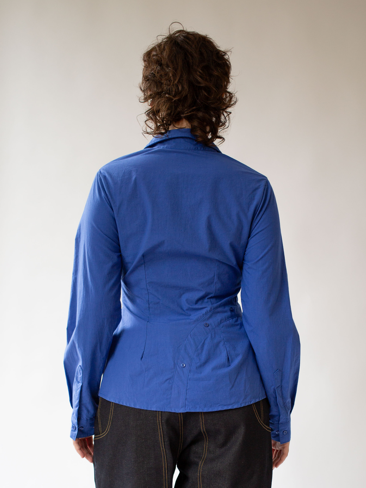 Meander Button Up Blue