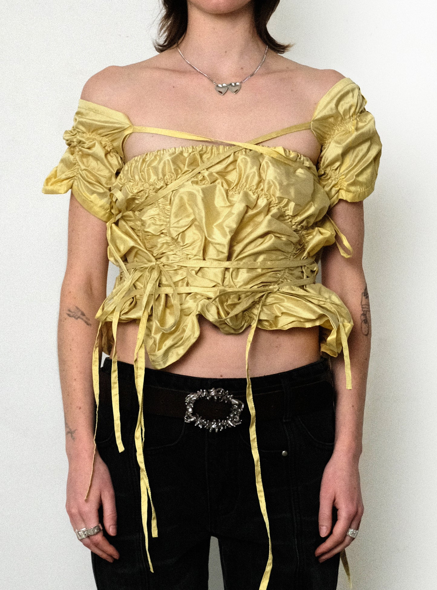 Gold Scrunch Top