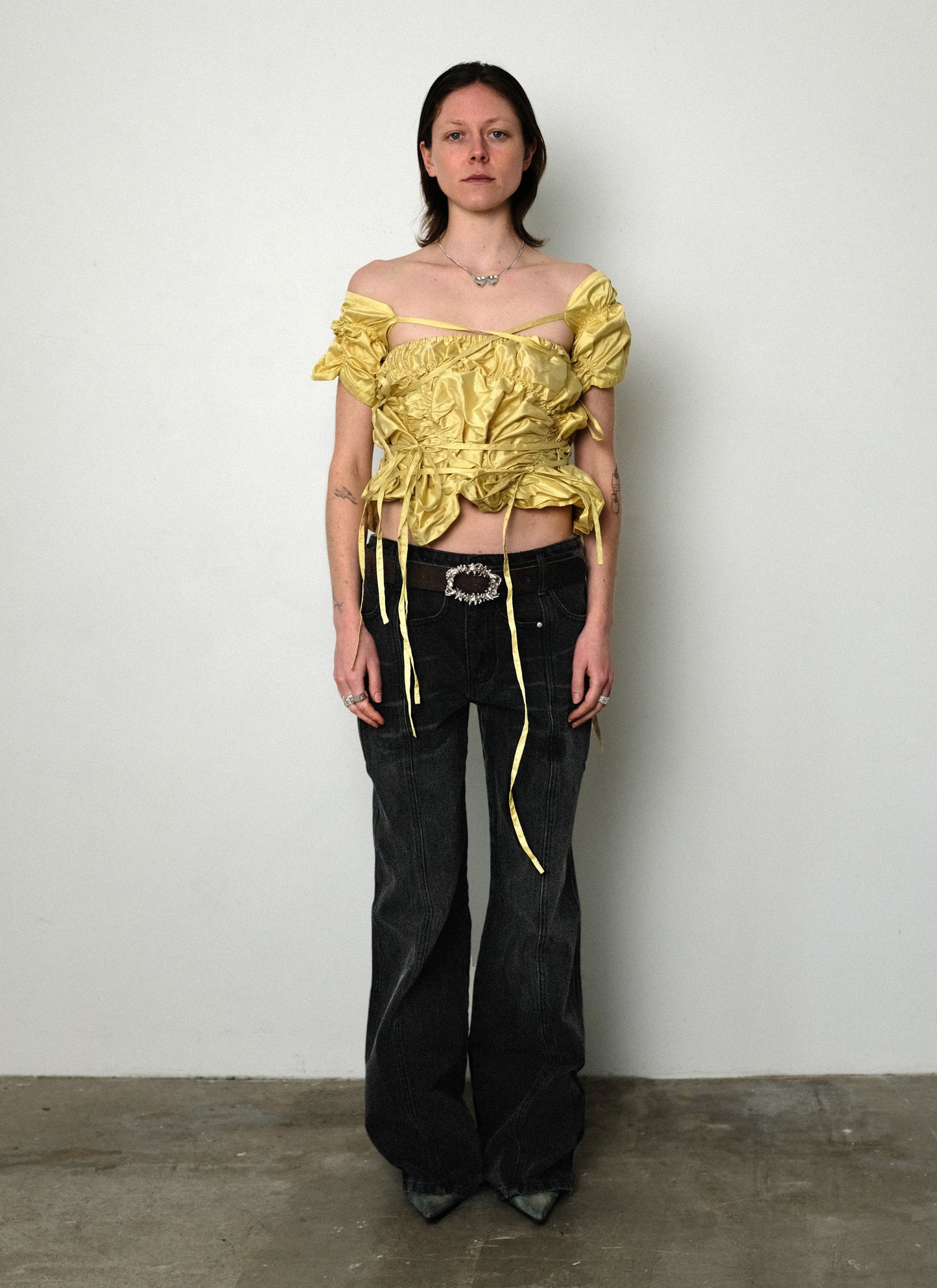 Gold Scrunch Top