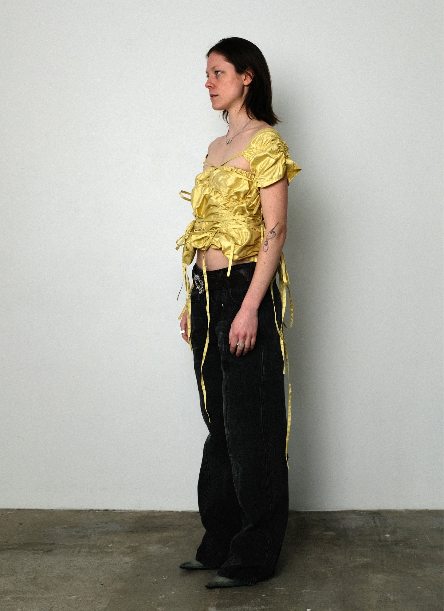 Gold Scrunch Top