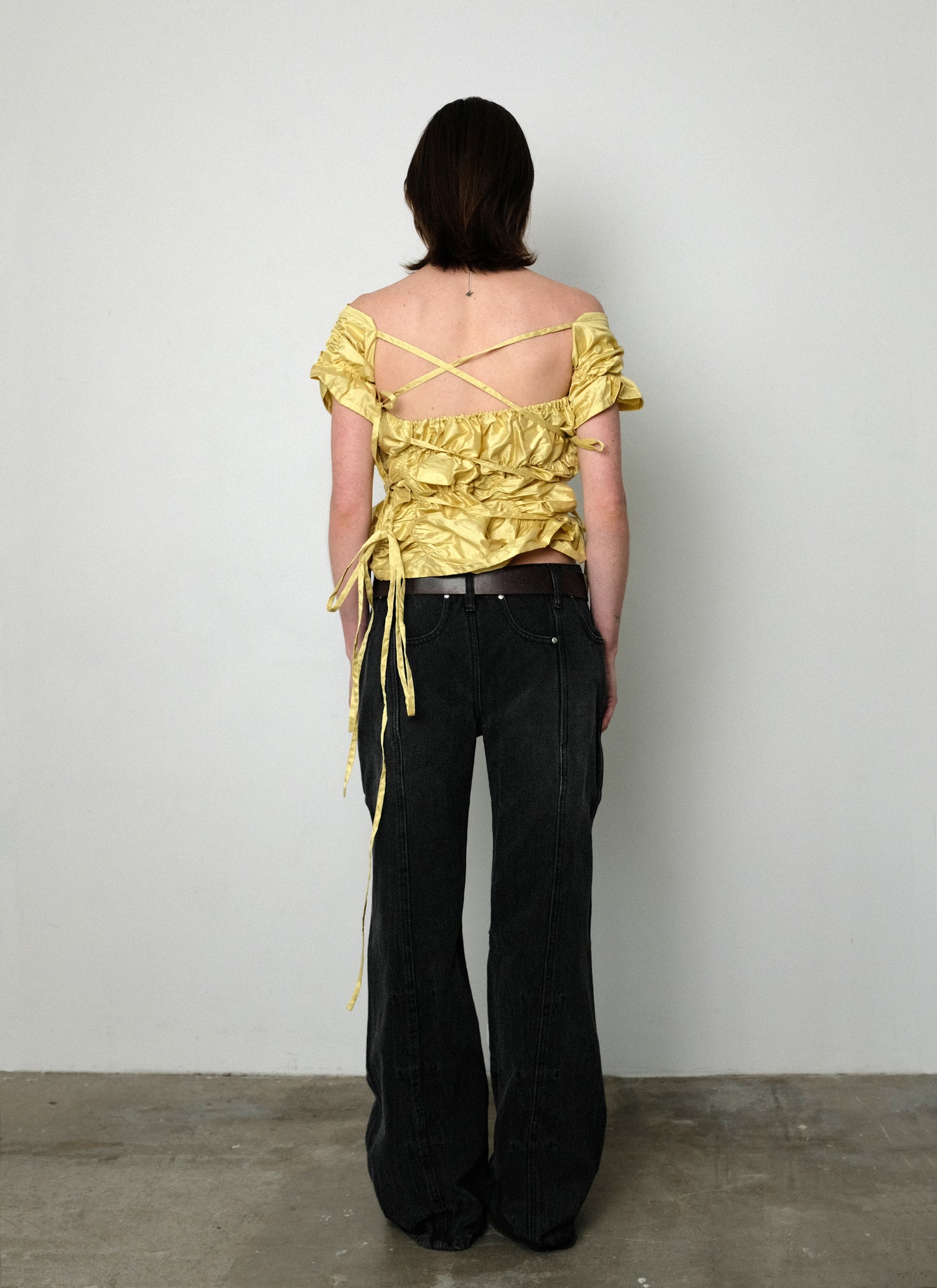 Gold Scrunch Top