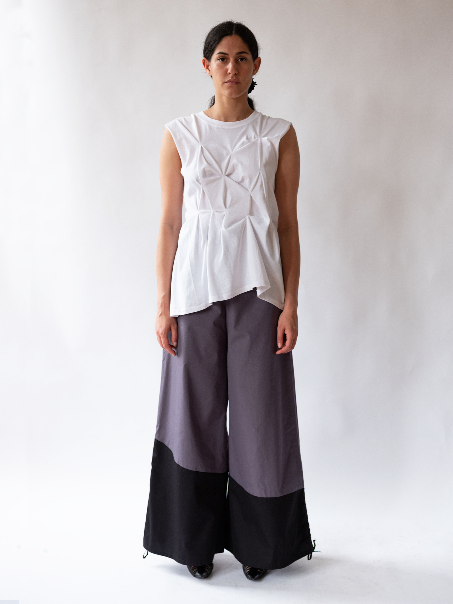 Asymmetrical Wide Leg Trousers