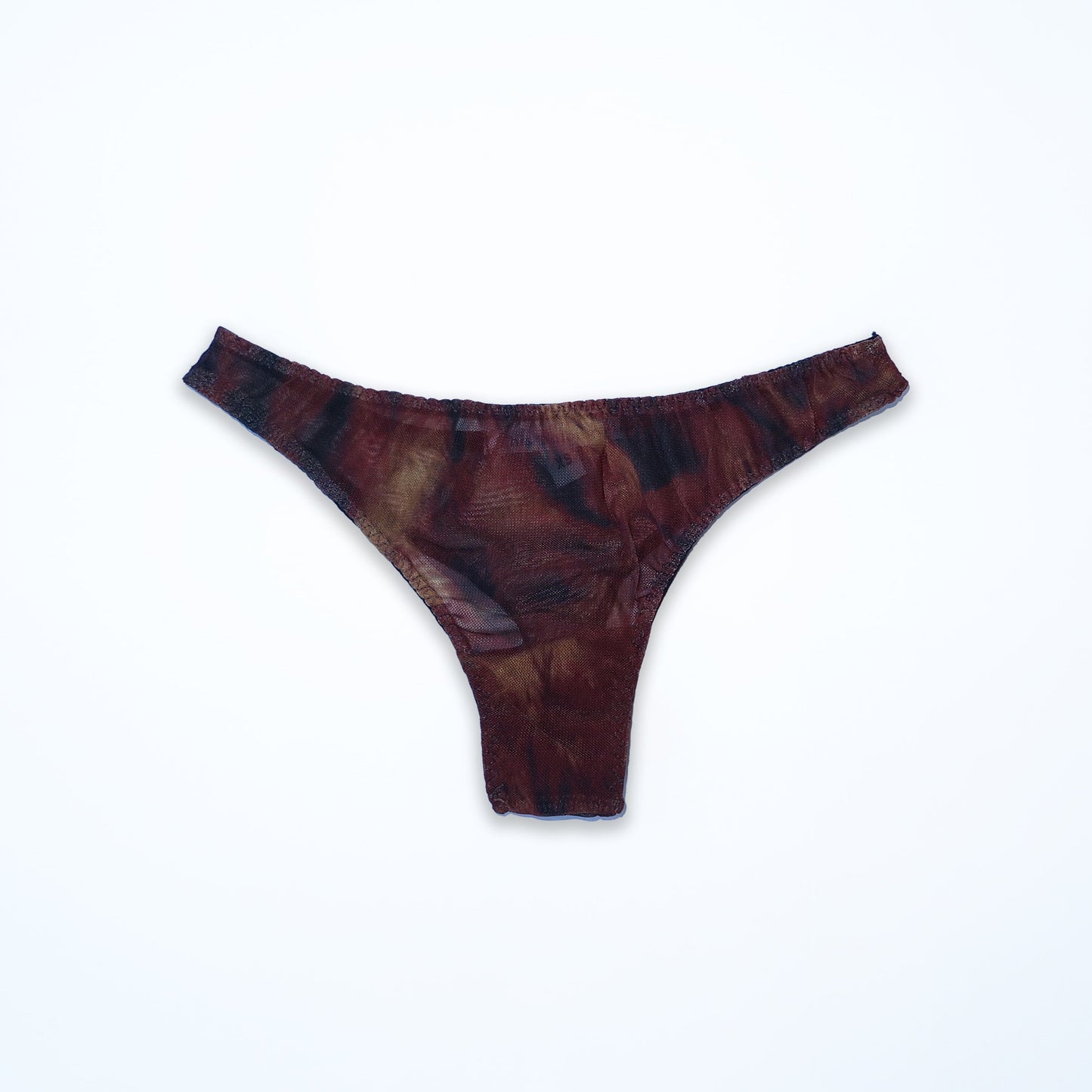 Faux 'Fur' Mesh Thong