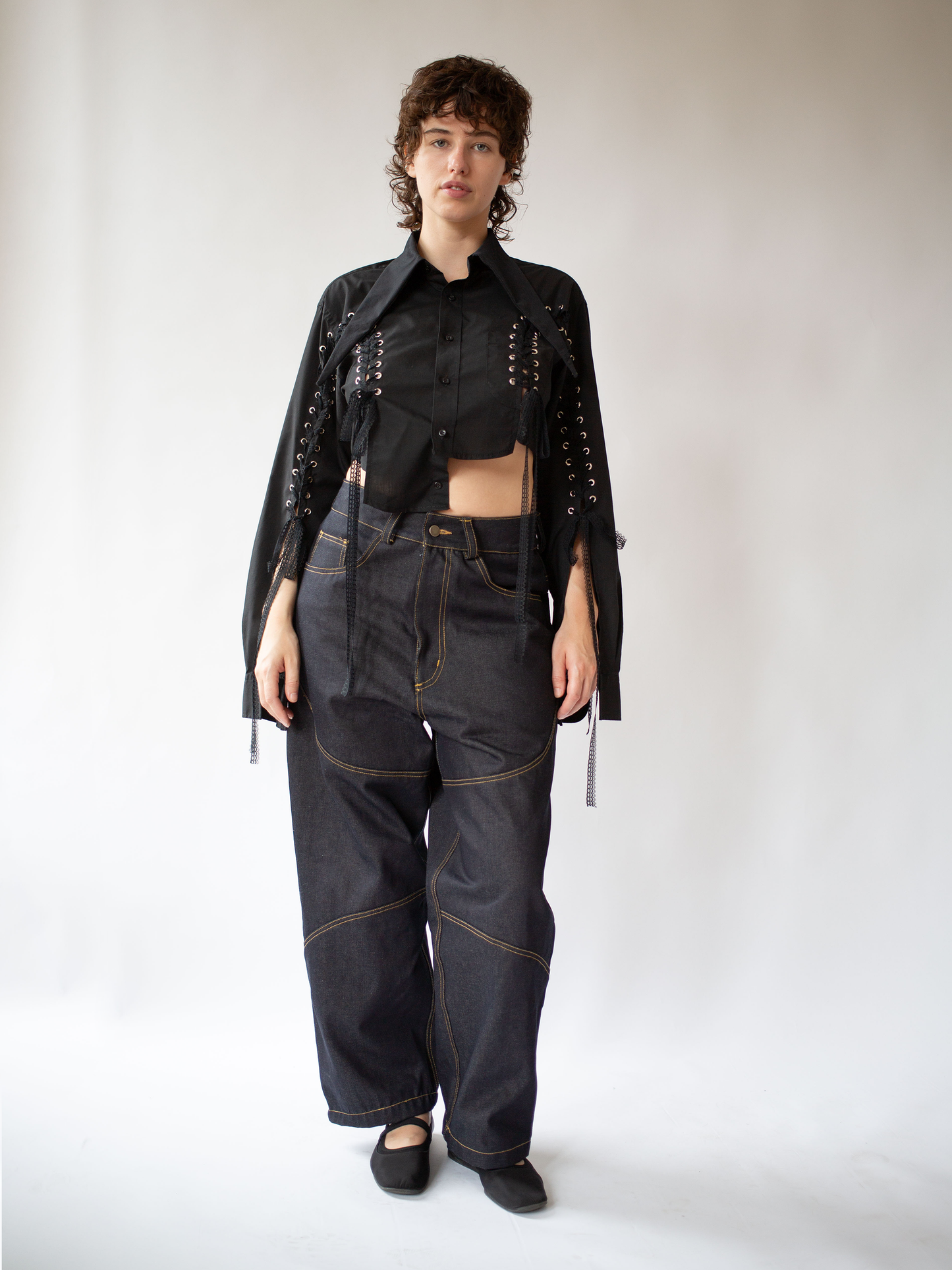 Black Laced Shirt