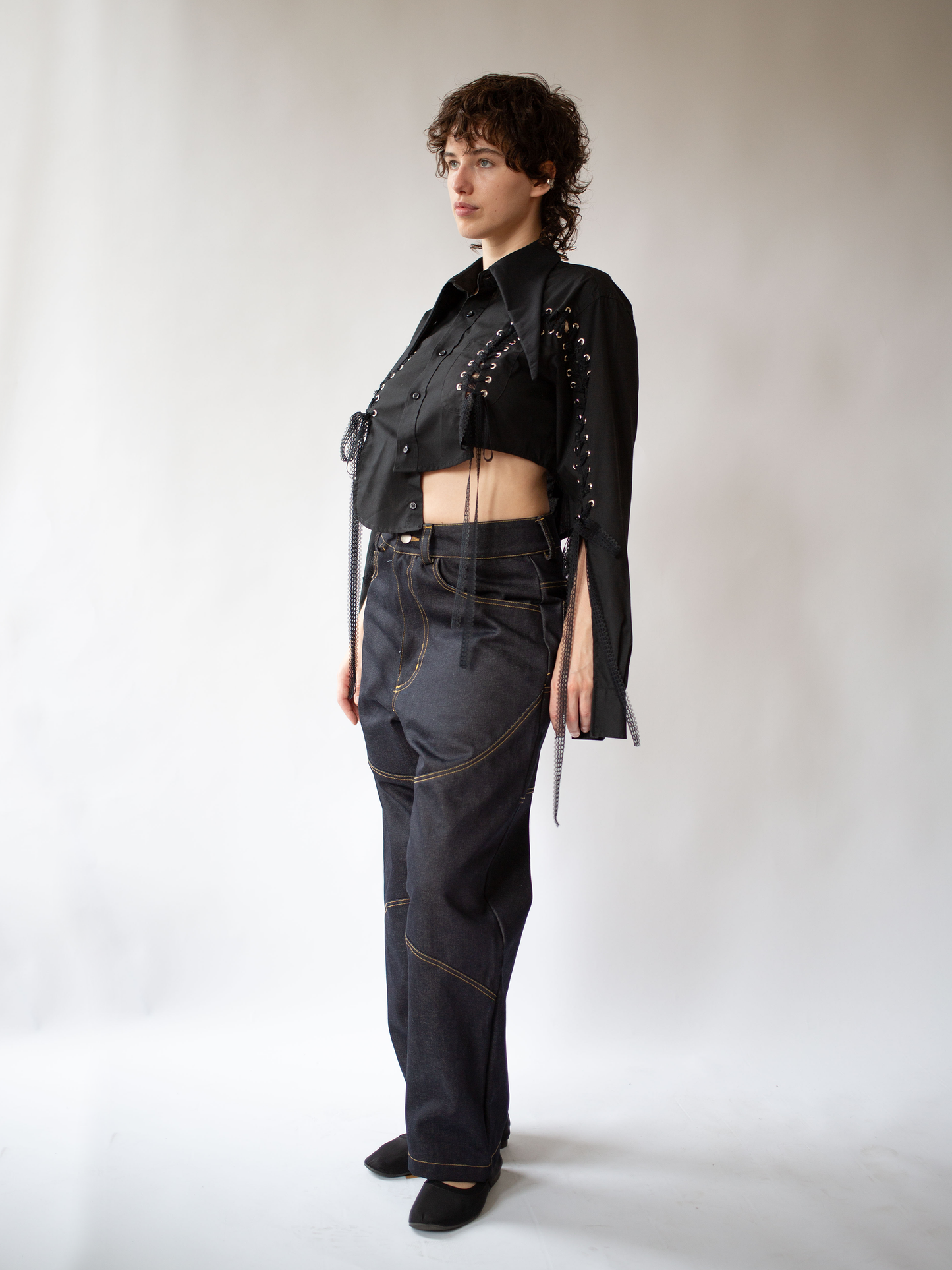 Black Laced Shirt