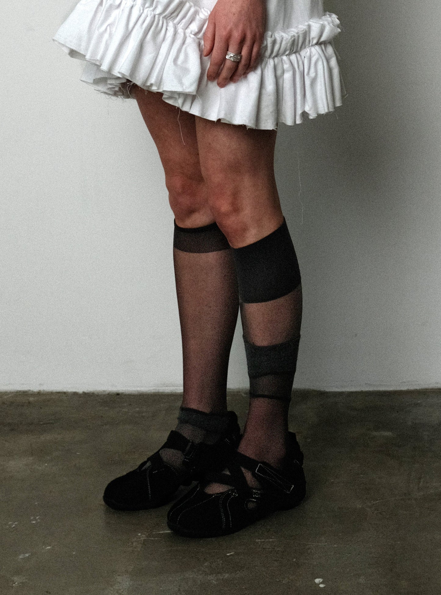 Grey Knee High Socks