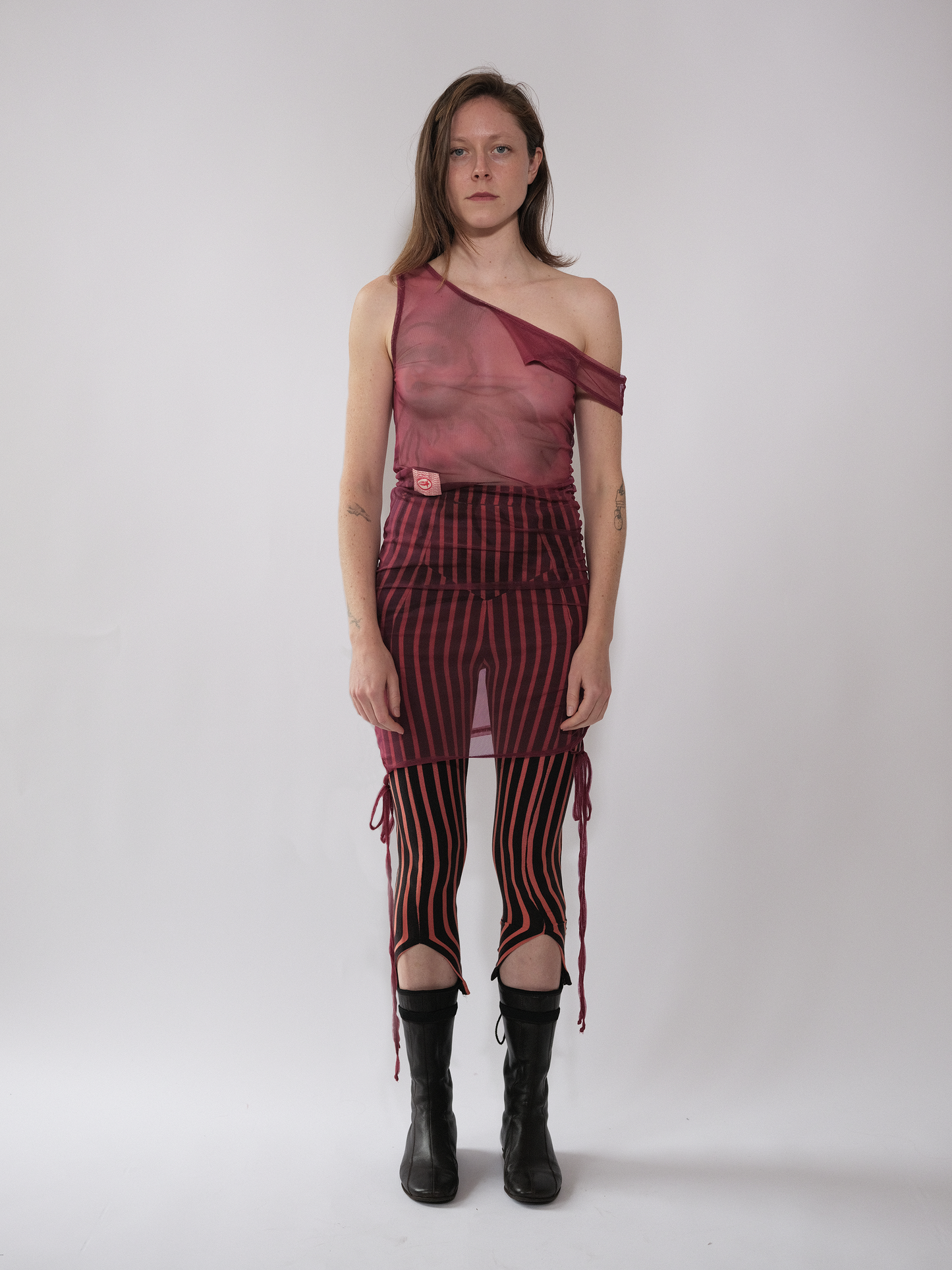 Multiway Tank In Bunny Mesh Blood