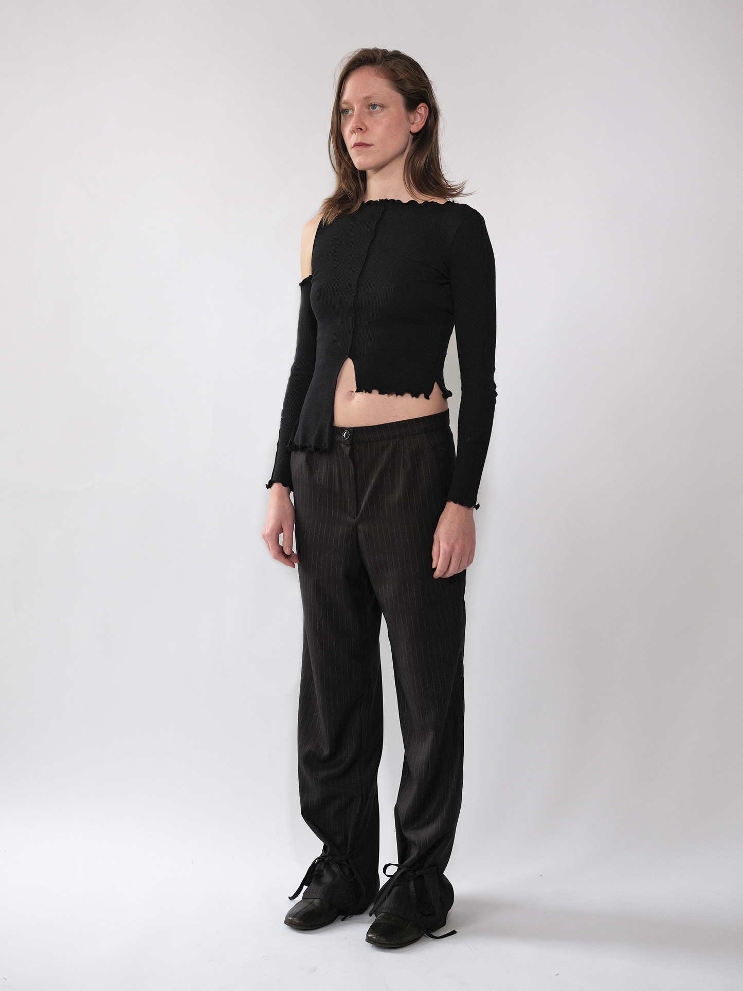 Tie Trousers Navy Pinstripe