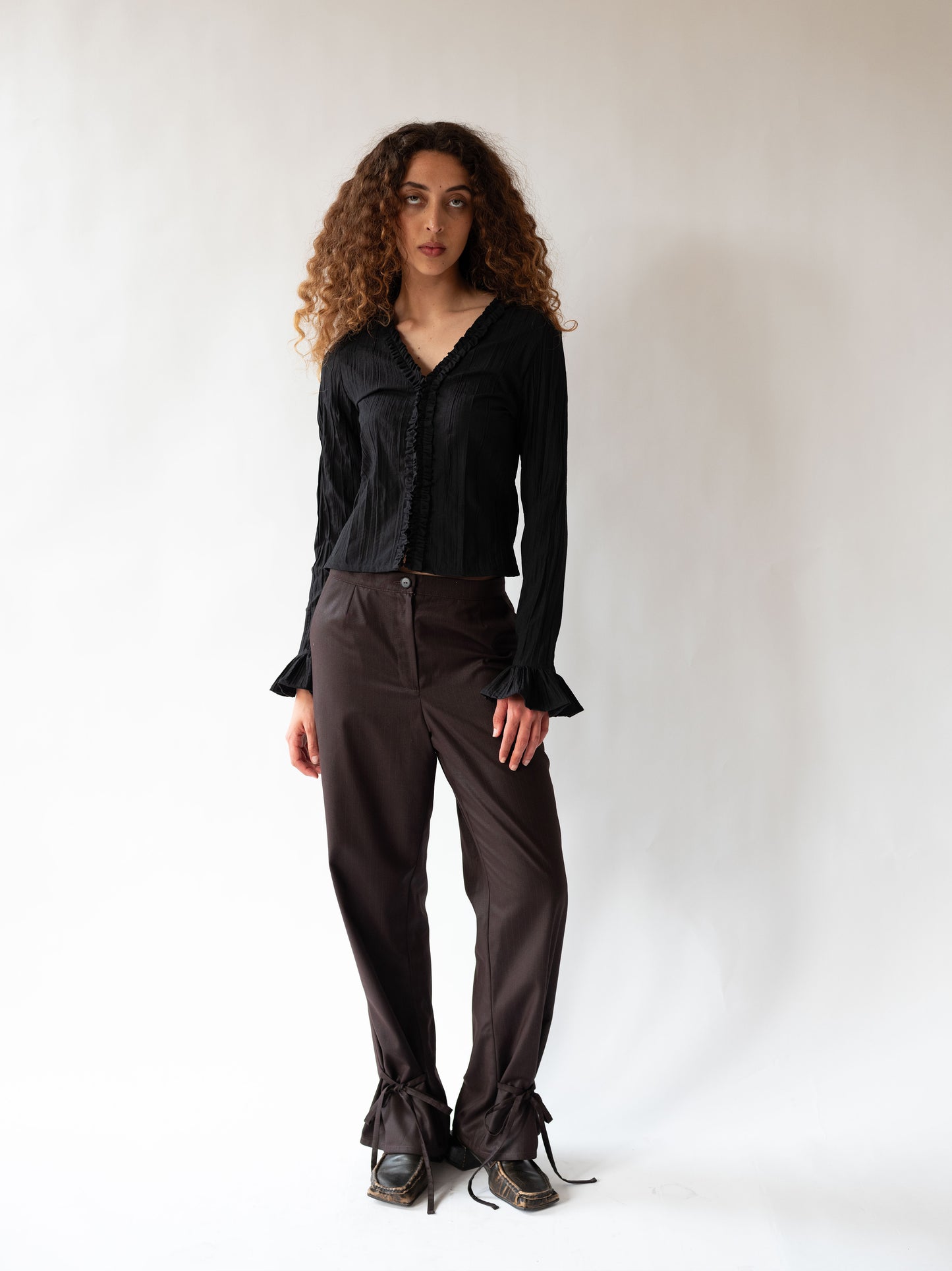 Crinkle Ruffle Shirt