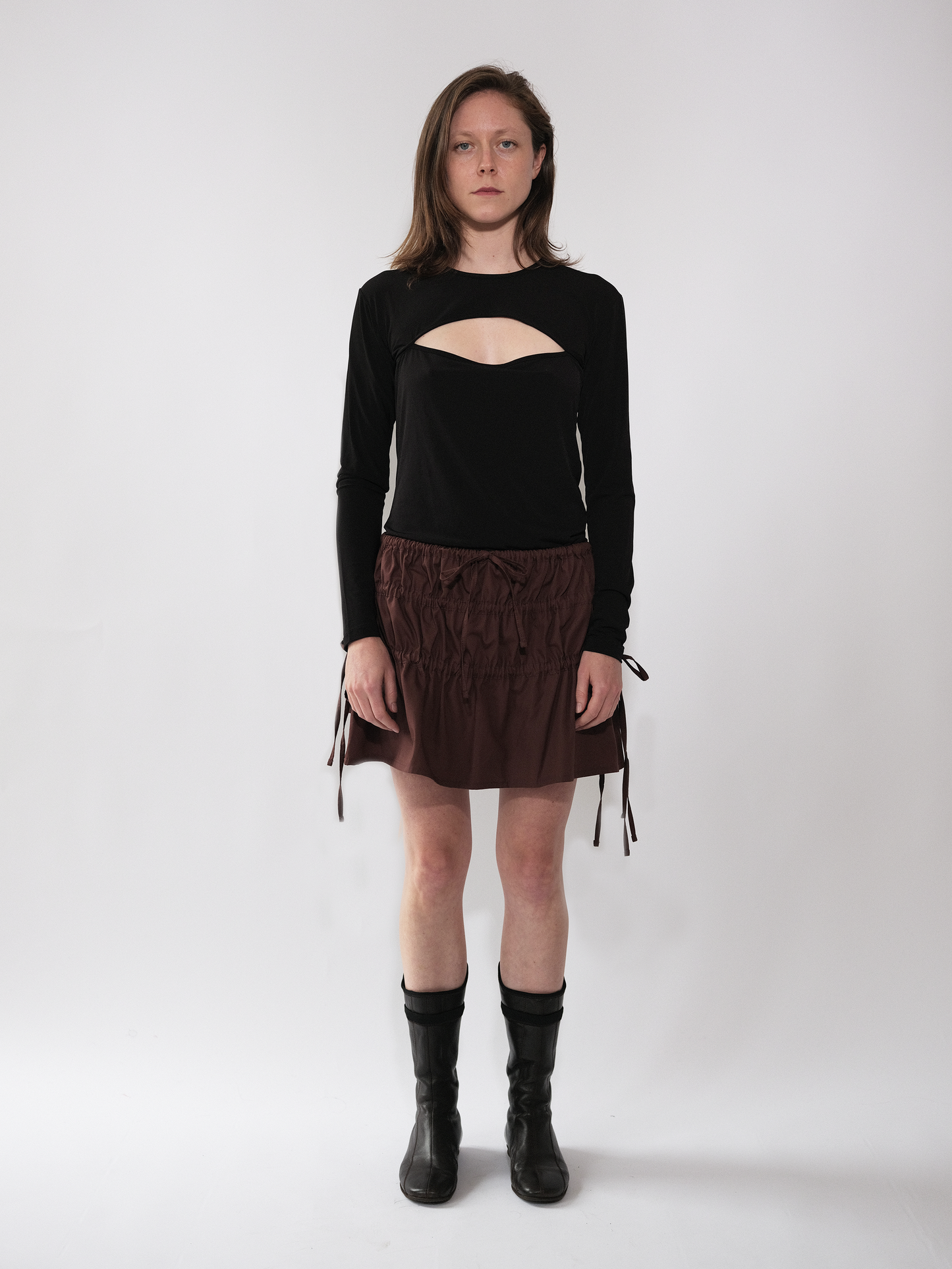 Ruched Skirt Espresso
