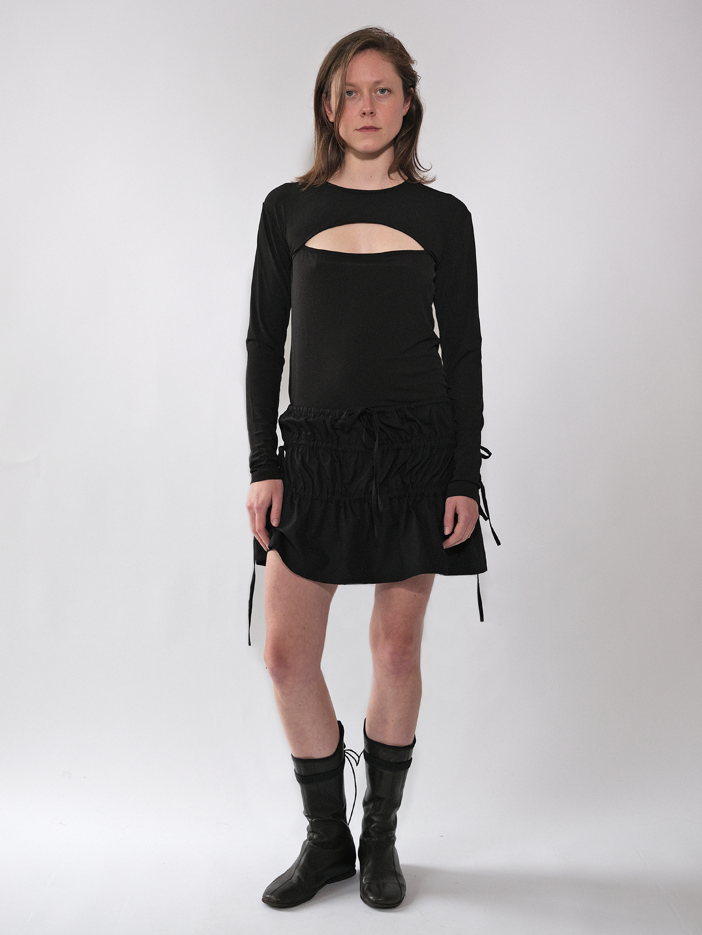 Ruched Skirt Black