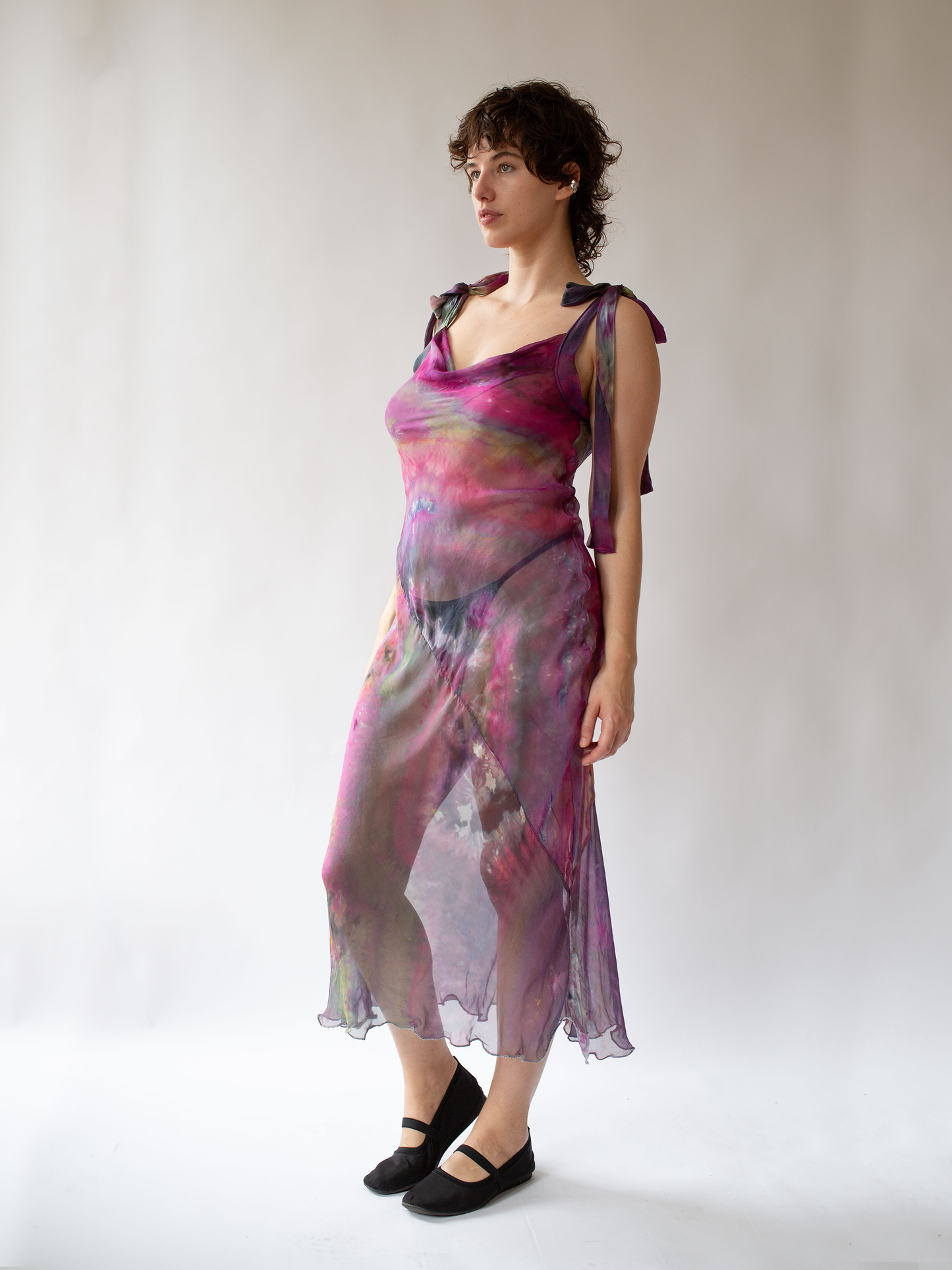 Silk Dress Pink/Purple